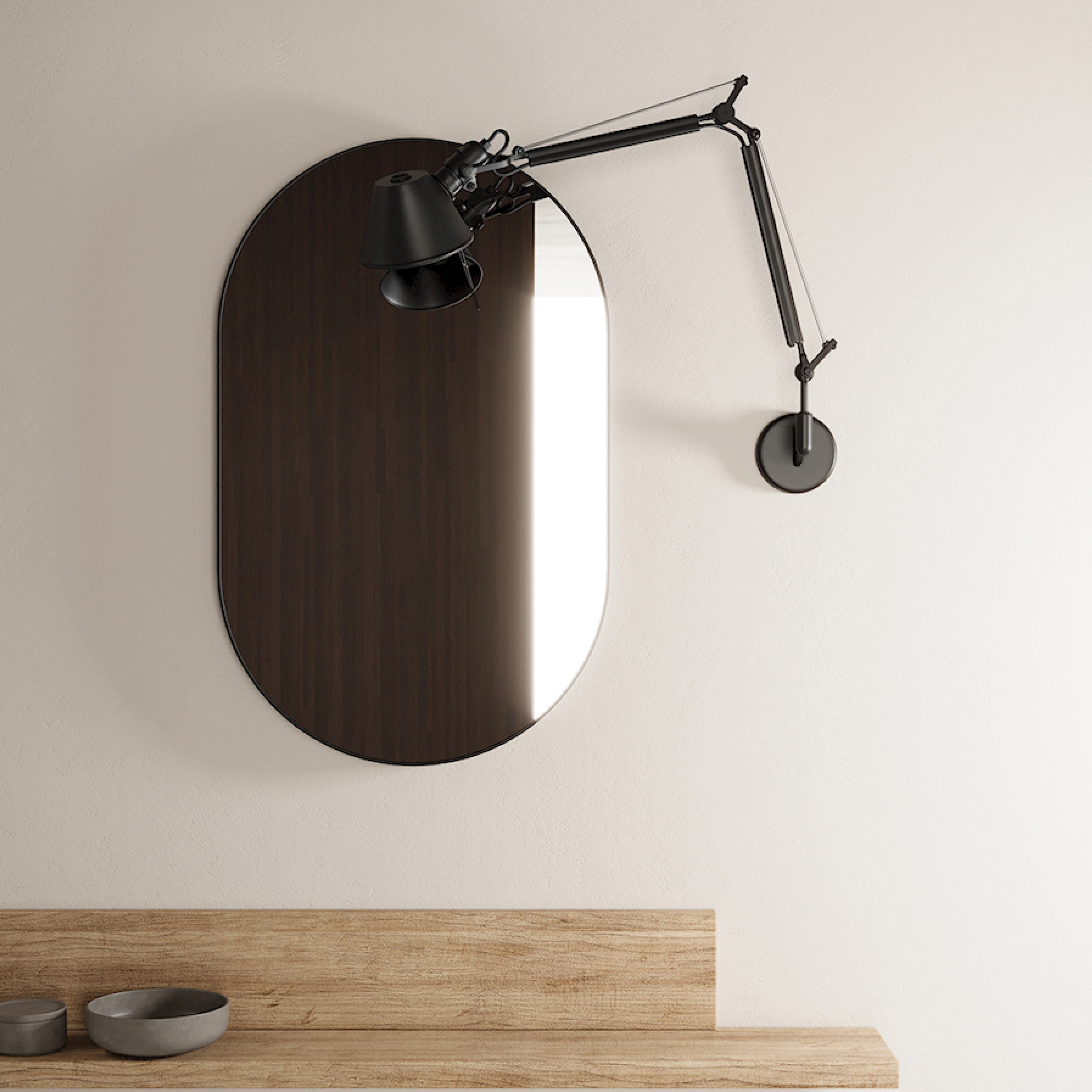 Display product Pastille - steel frame oval mirror from manufacturer NIC Design