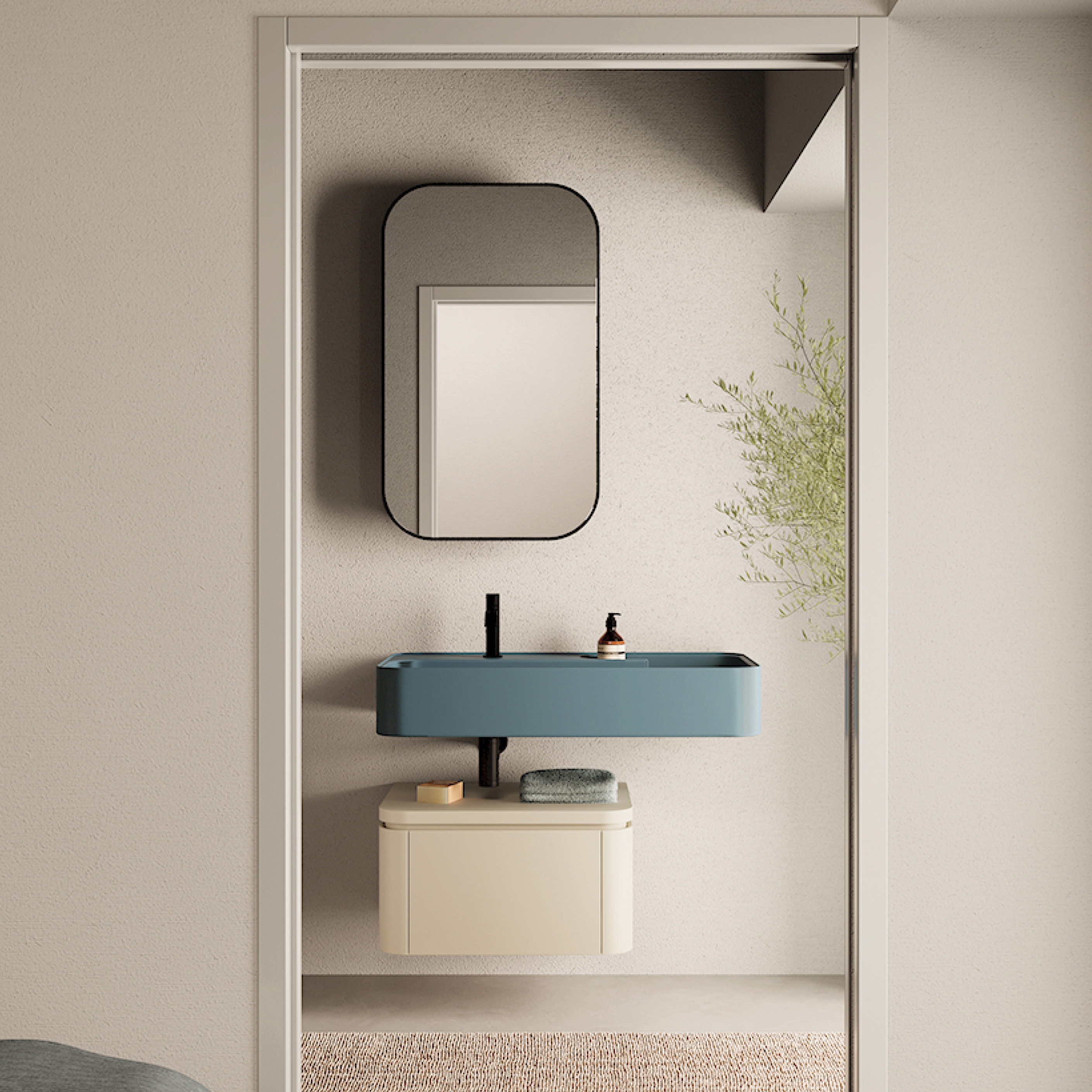 Display product Trama 90 - washbasin from manufacturer NIC Design