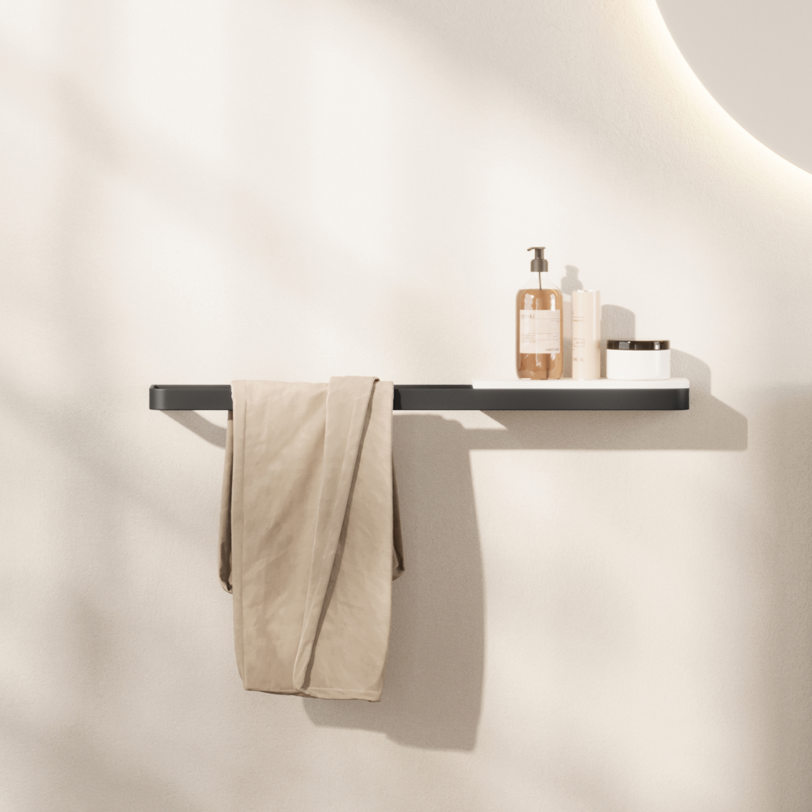 Display product Curva - towel holder with ceramic top from manufacturer NIC Design