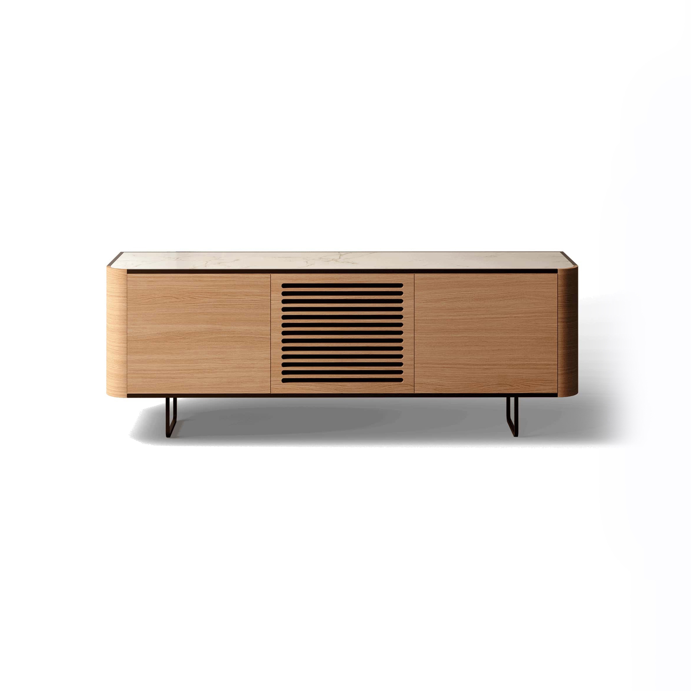 Display product Adara "Sixties" TV Cabinet with grooved doors. from manufacturer Momocca