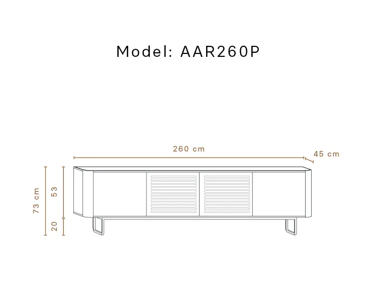 Momocca - Adara TV Cabinet with plain and grooved doors