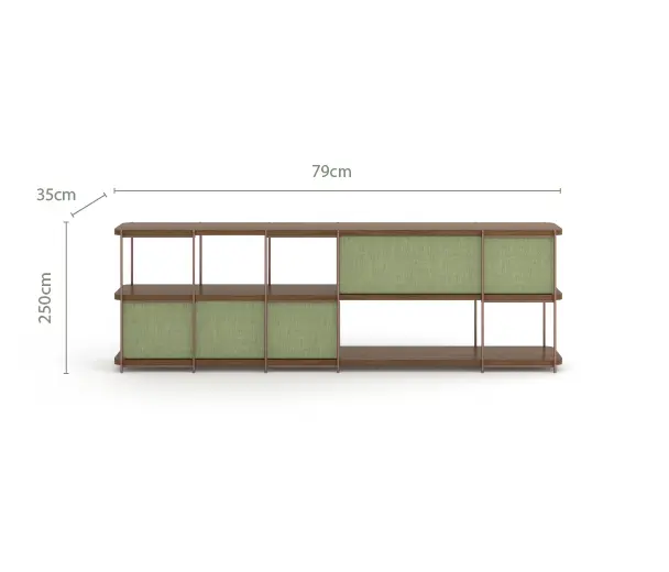 Momocca - Julia Modular walnut sideboard with upholstery panels
