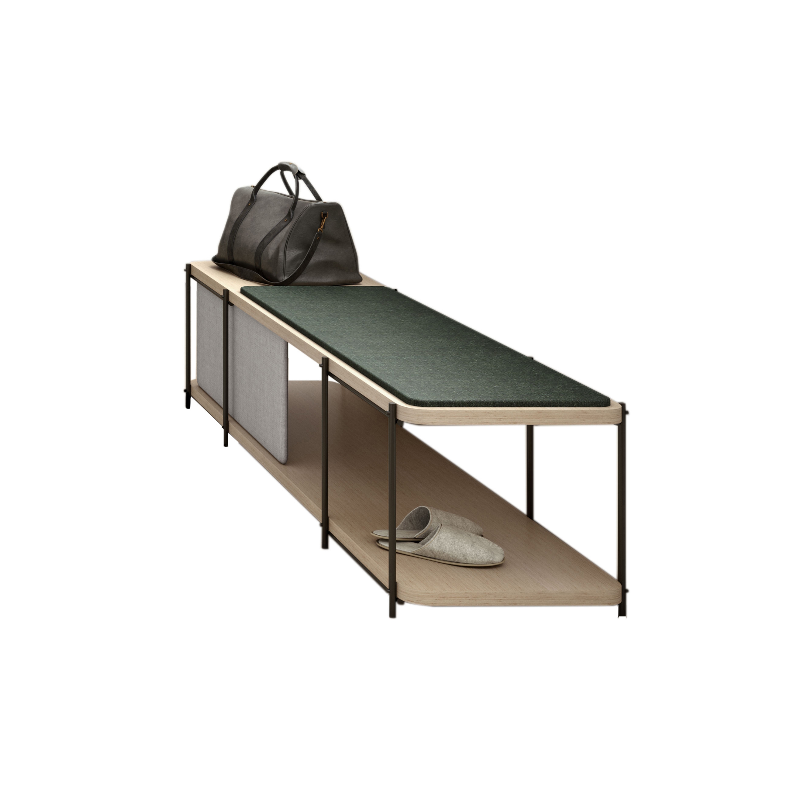 Mostrar el producto Banco Julia de roble con asiento acolchado del fabricante Momocca