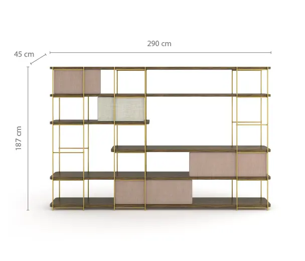 Momocca - Julia Modular shelve with upholstery panels