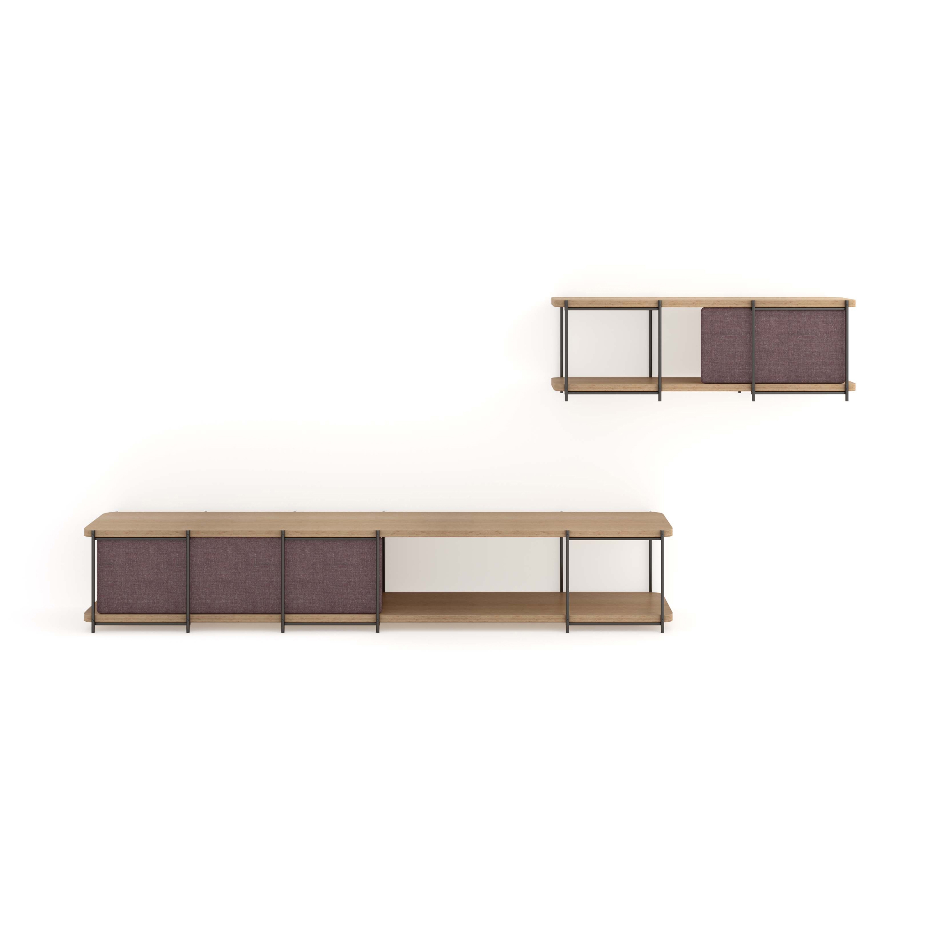 Produkt Julia Oak wood TV set furniture with hanging shelf des Herstellers Momocca anzeigen