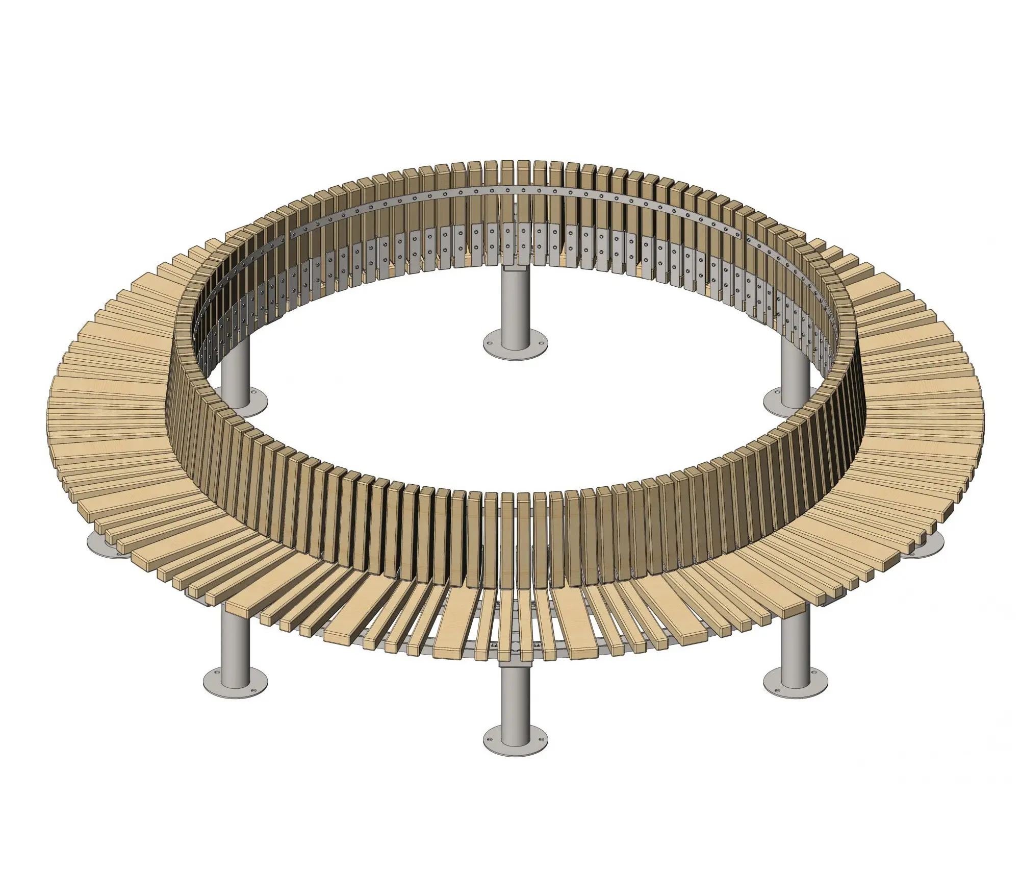 Punto Design - Star | Outdoor Circular Bench with Backrest