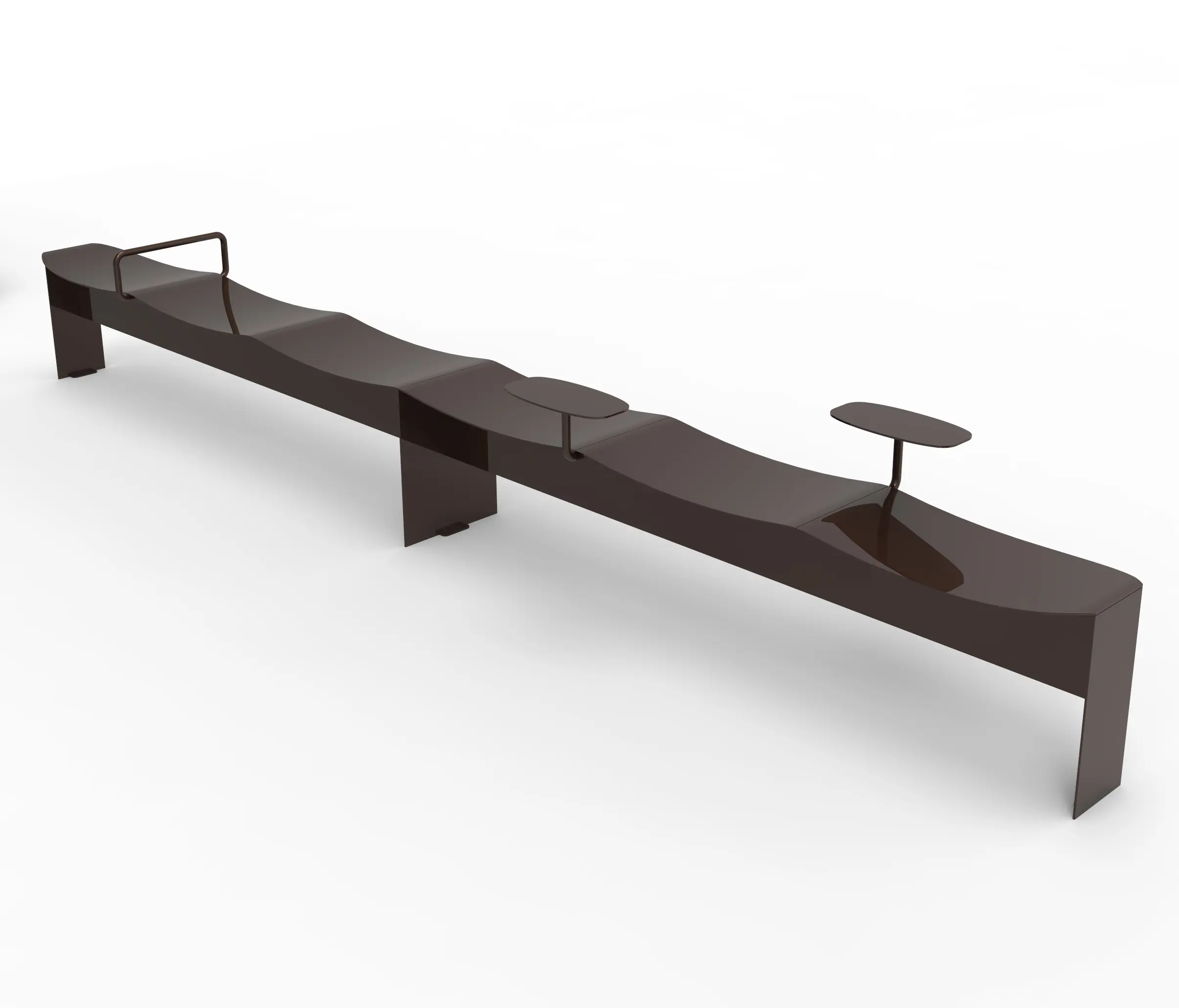 Punto Design - Flow | Outdoor Bench with Armrest and Table