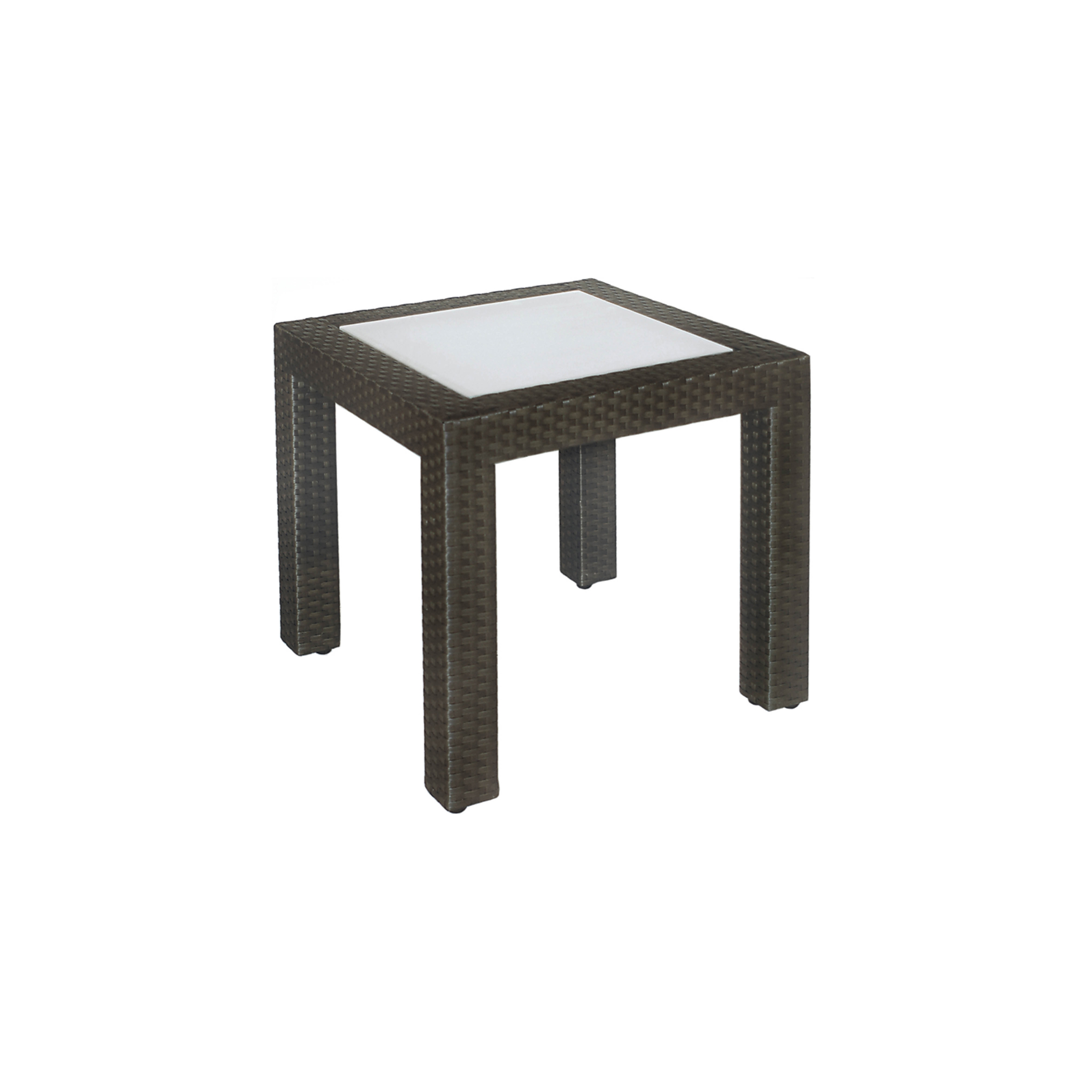 Bellini | End Table Bellini Mocca 50X50 With Glass Top