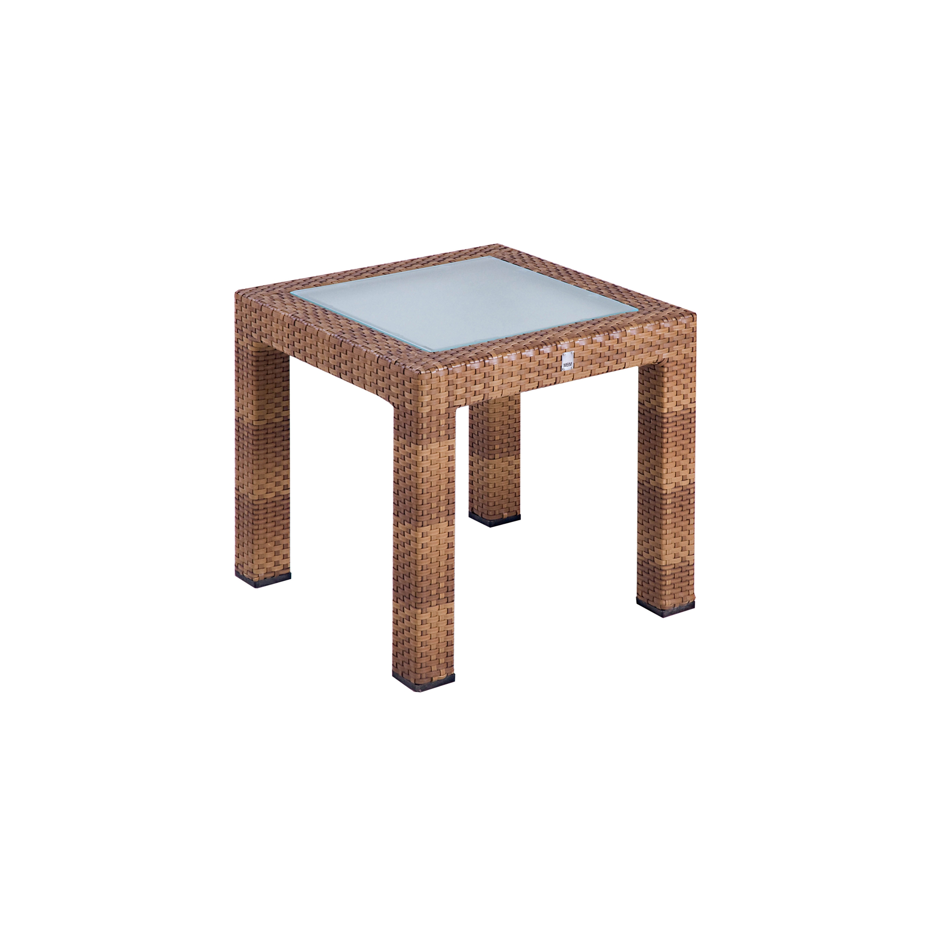 Afficher le produit Bellini | End Table Bellini Tobacco 50X50 With Glass Top du fabricant MBM