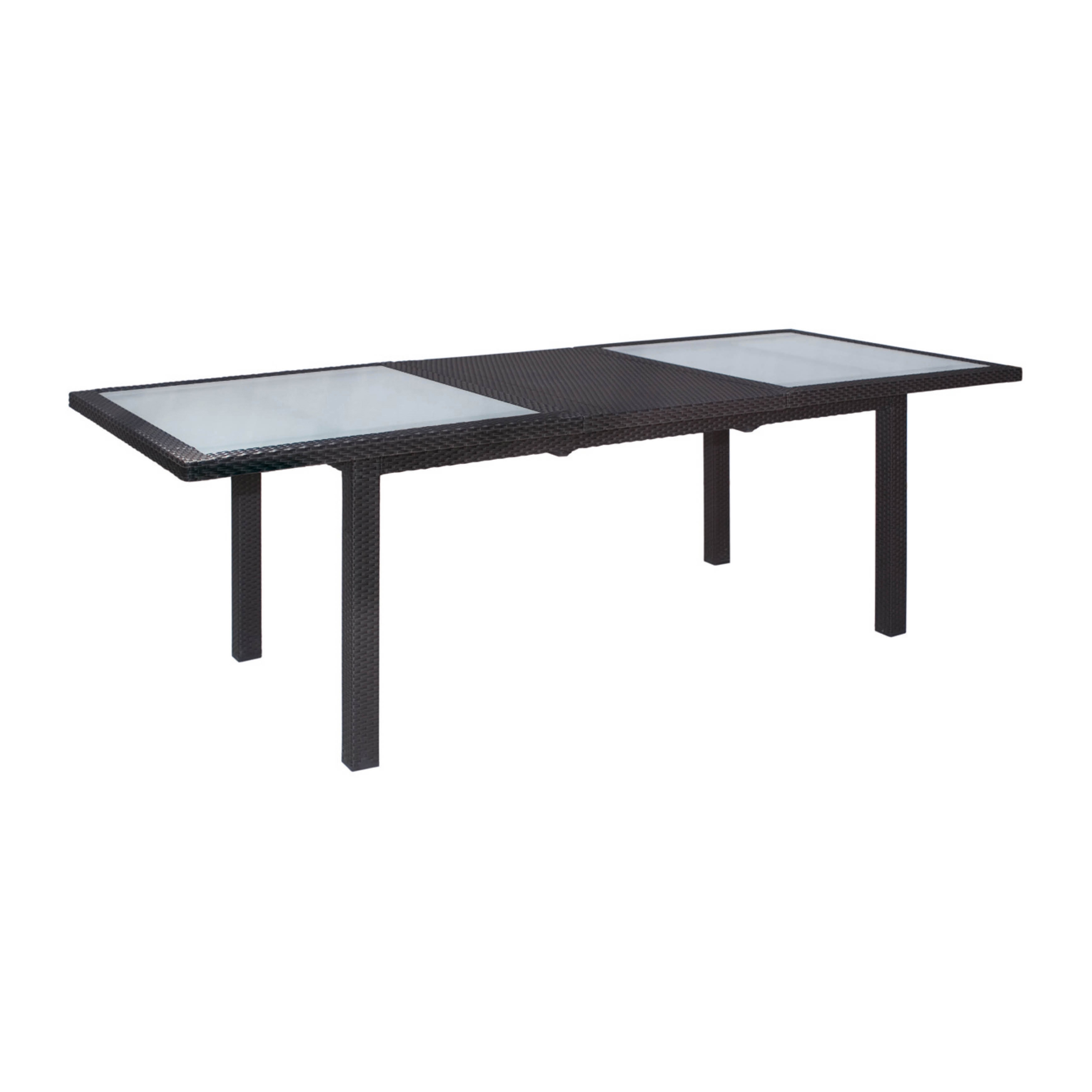 Afficher le produit Bellini | Extension Table Bellini Mocca 100X180/240 With Glass Top du fabricant MBM