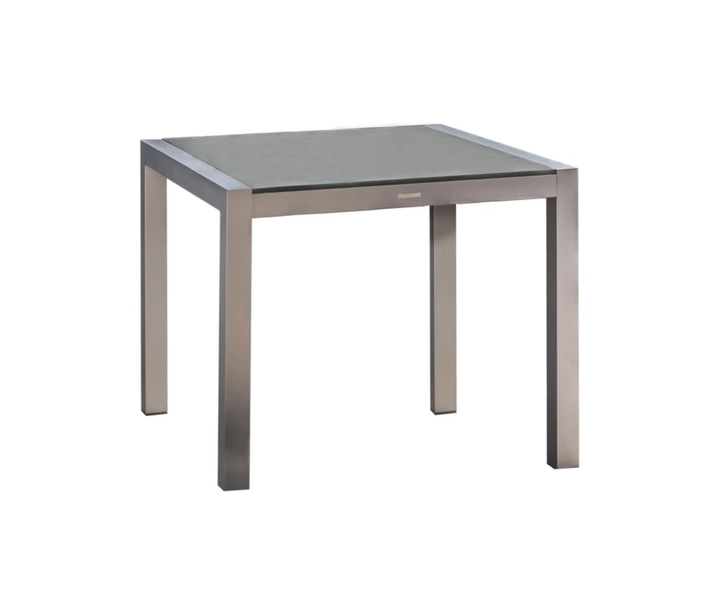 MBM - Kennedy | Table Kennedy Silver Alu Stone Grey 90X90