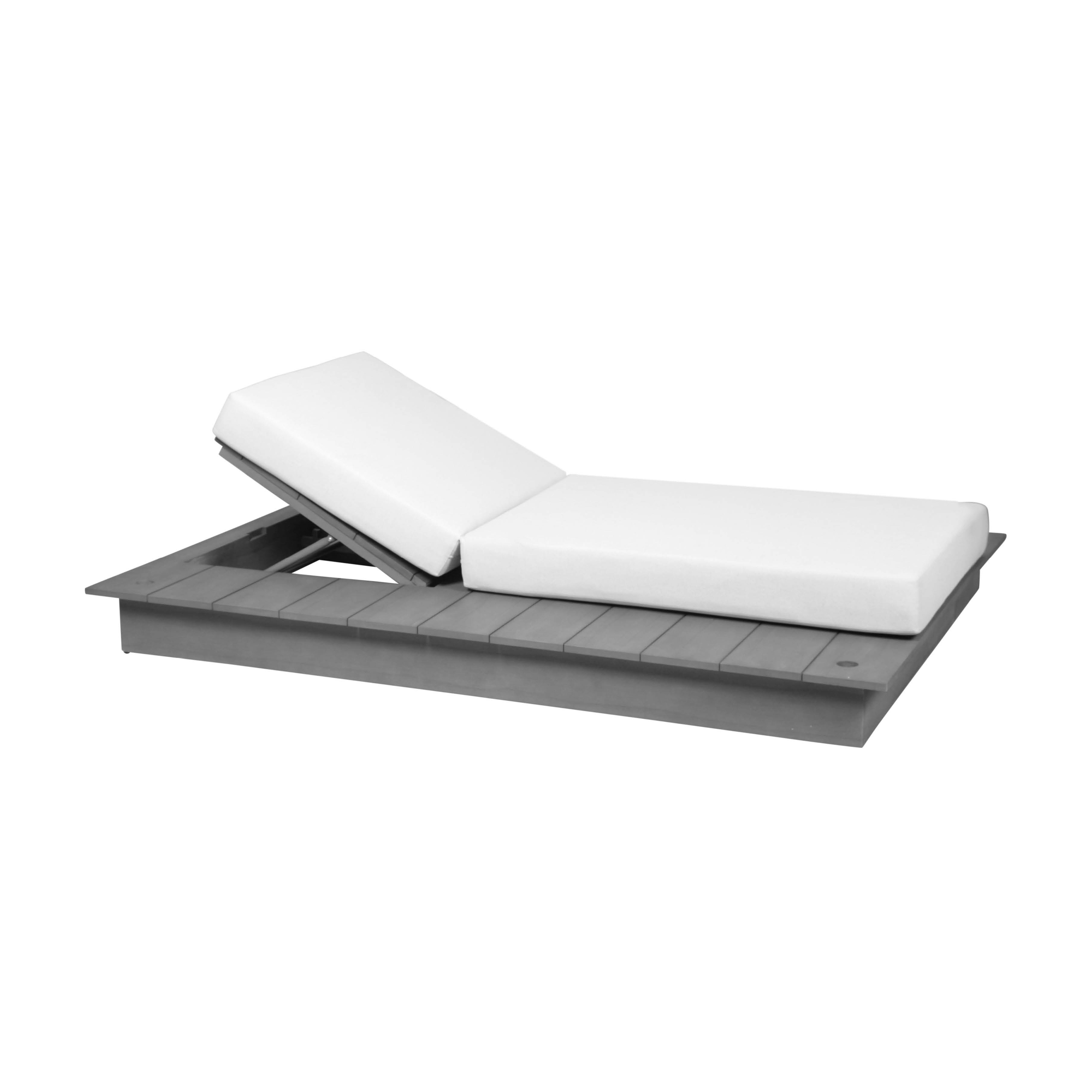 La Villa | Single Lounger Daybed La Villa Left Stone Grey Incl. Cushion