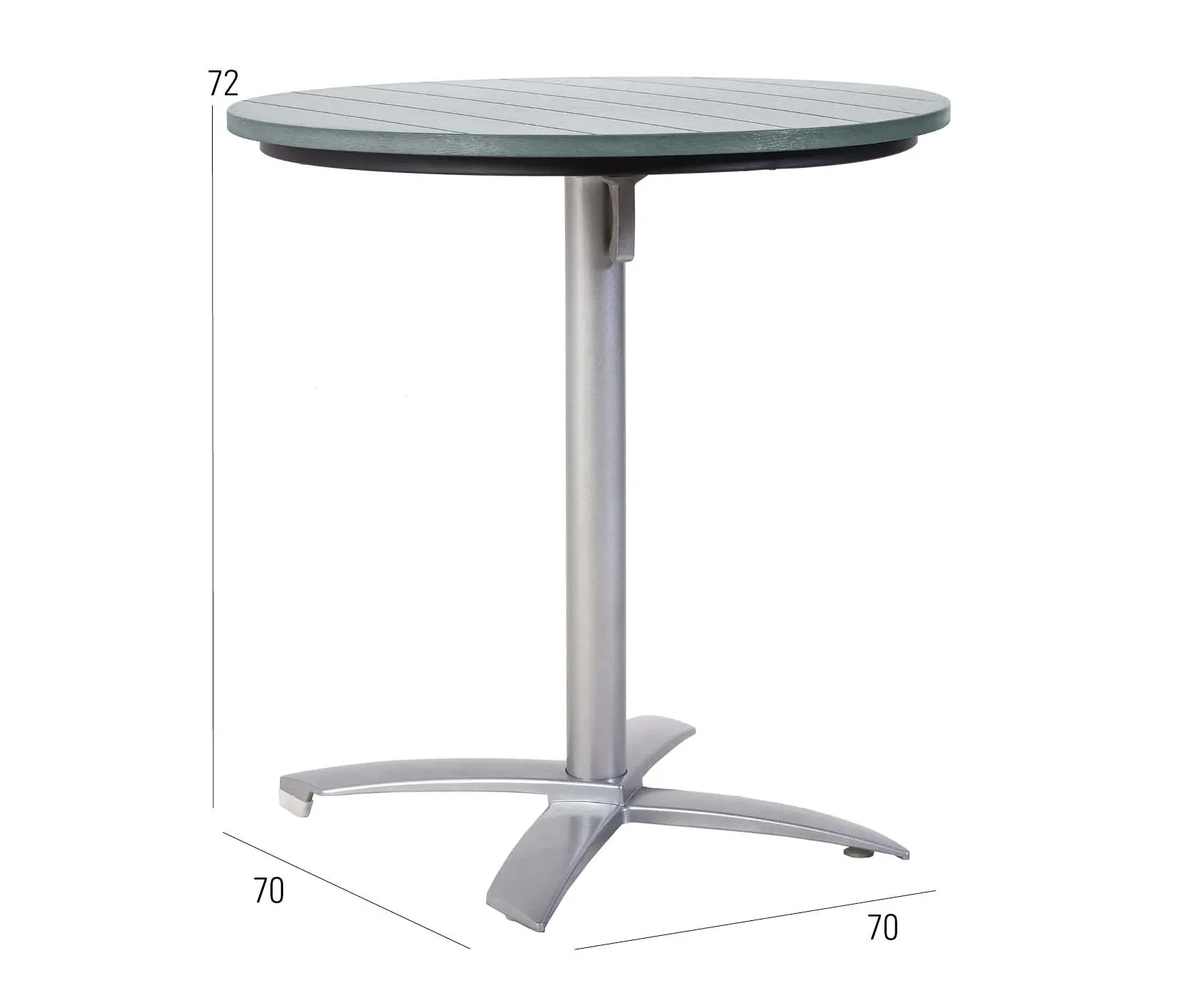 MBM - Victory | BarTable Stone Grey, Aluminium, Ø 70 cm
