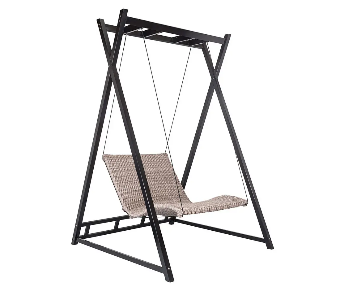 MBM - Heaven Swing | Set – Gestell Schwarz / 2er-Liege Twist Oyster