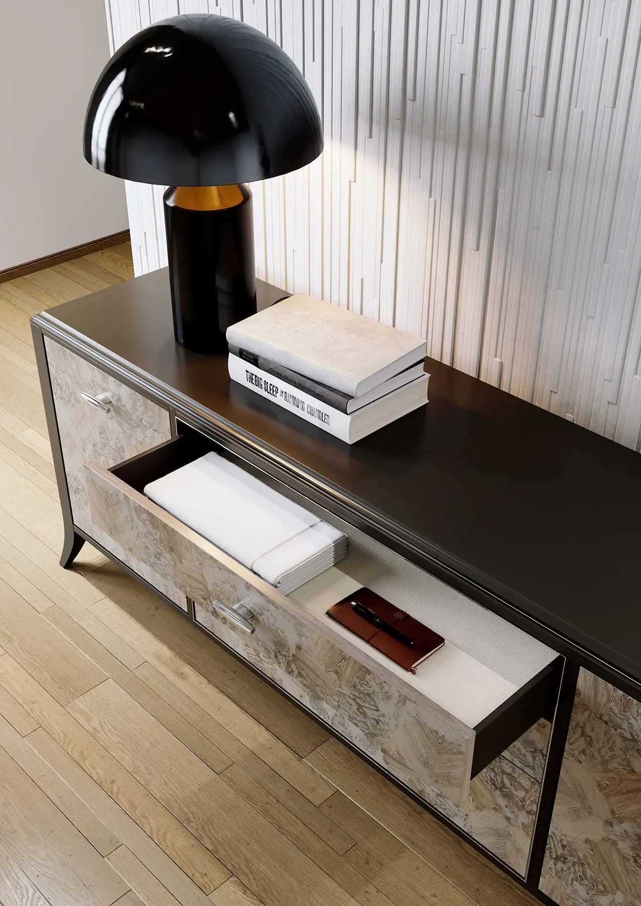 ITALIANELEMENTS - Relief | Dining table - Walnut Burl