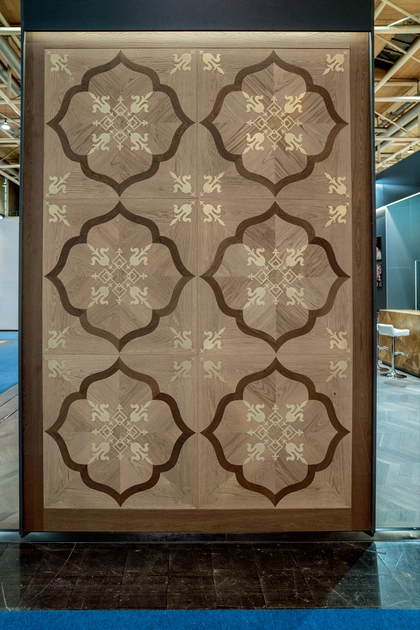 Venice Shell Panel DESIGN PANELS | FENICE CA' BASEGGIO WITH BRASS INSERTS - Wood flooring ...