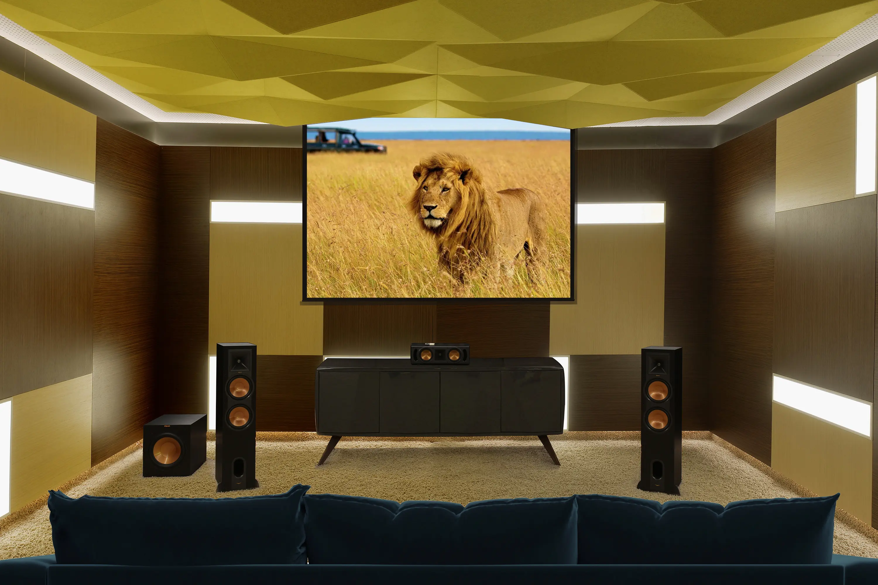 Mikodam - Bisa Panel Walnut (With White Led Lighting Element)