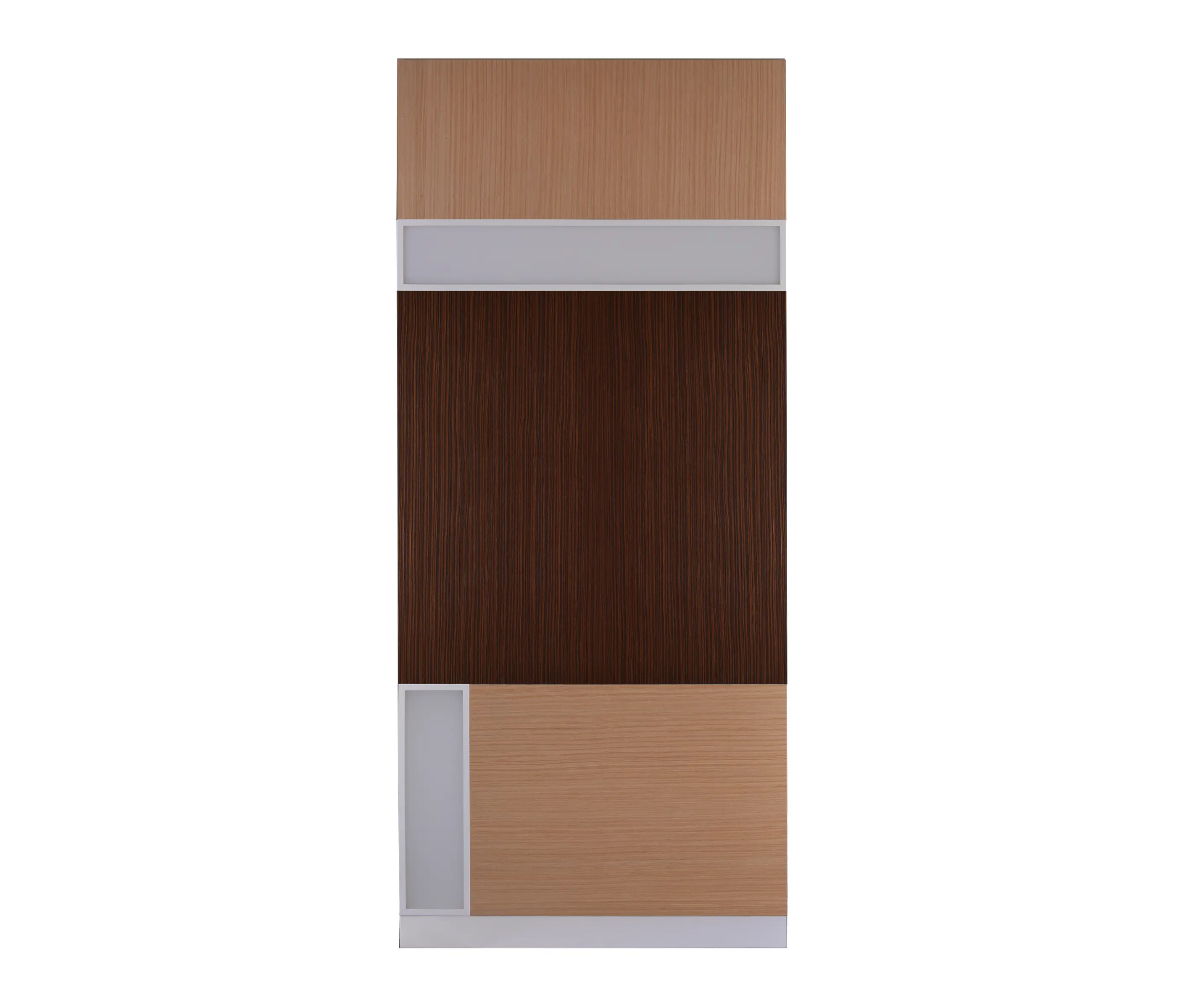 Mikodam - Bisa Panel Oak & Walnut Mix (With White Led Lighting Element)