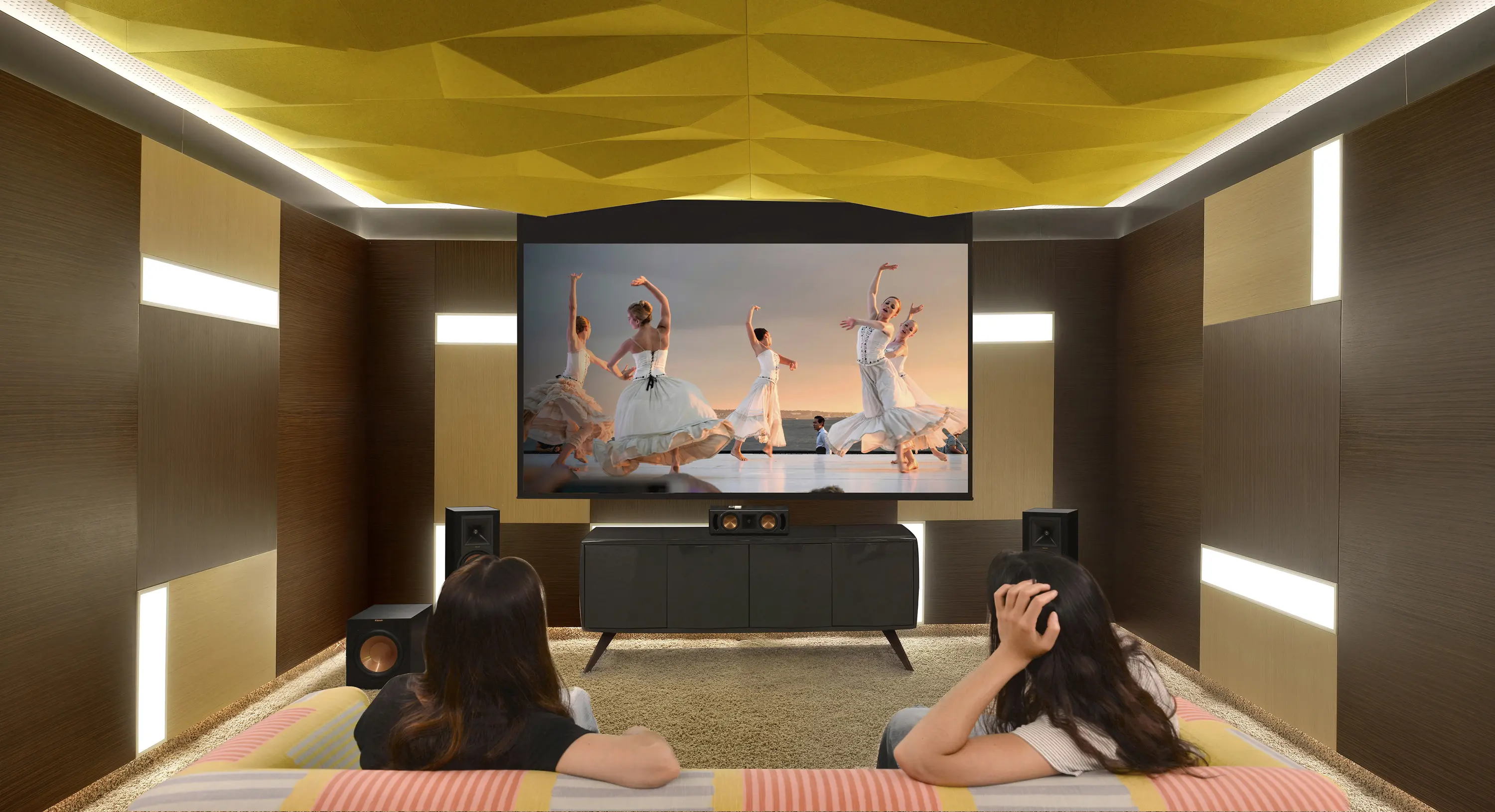 Mikodam - Bisa Panel Oak & Walnut Mix (With White Led Lighting Element)