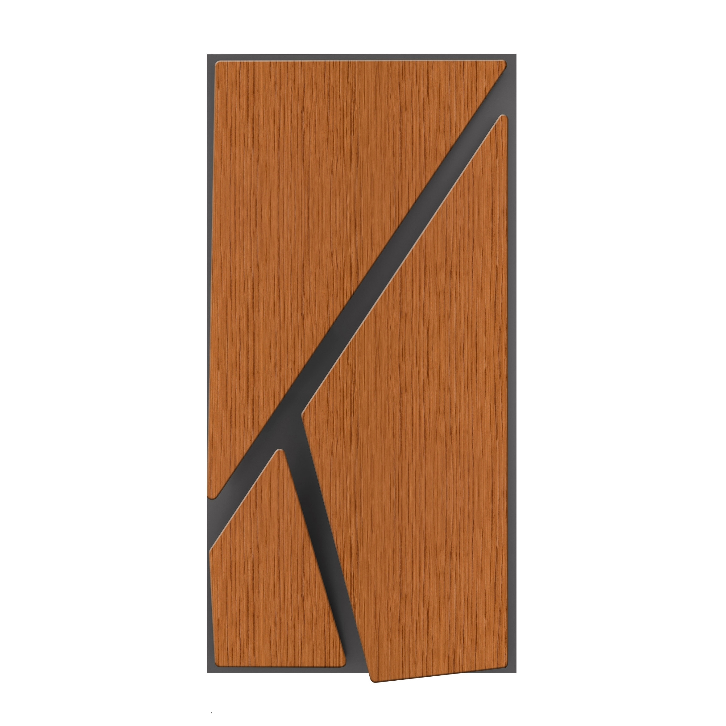 Deta Panel Grey Lacquer Matte & Teak