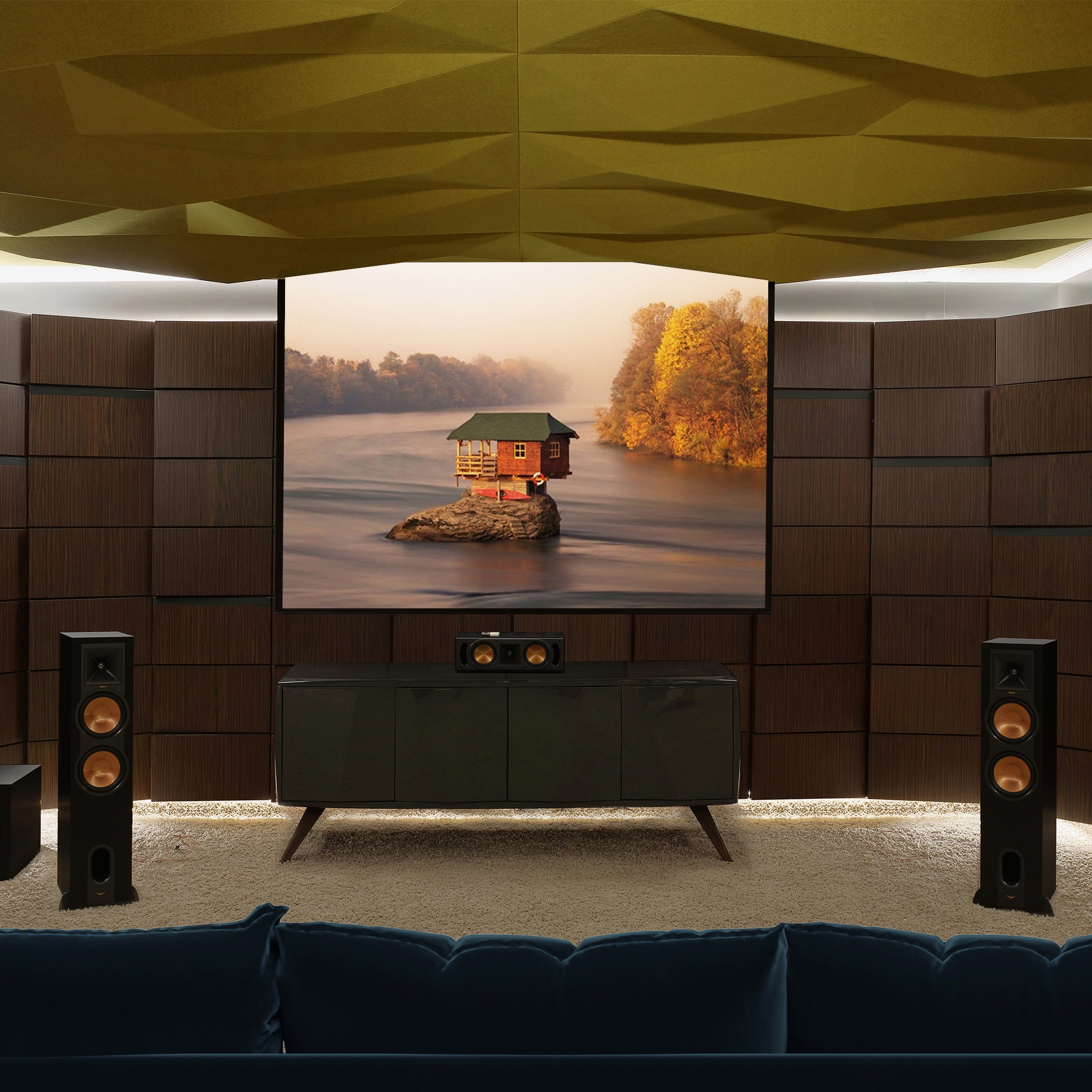 Display product Fila Panel Walnut With Green Glass from manufacturer Mikodam
