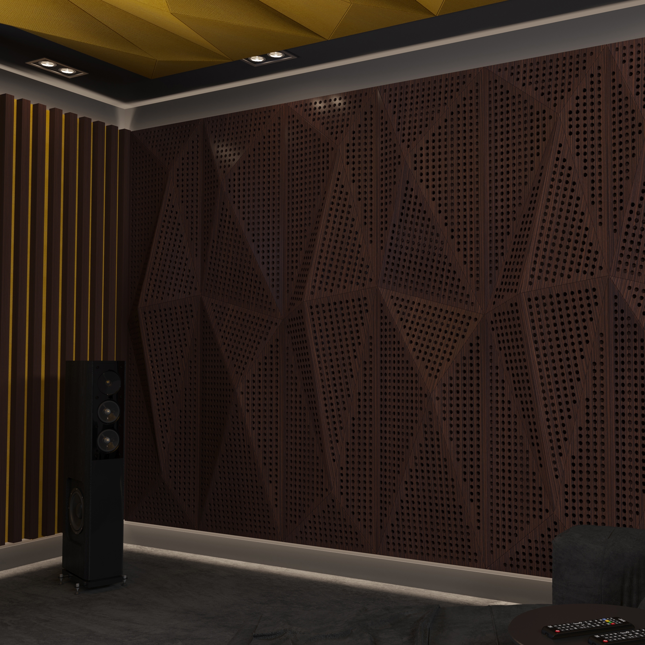 Afficher le produit Geta Panel-A Walnut With Large Perforation du fabricant Mikodam