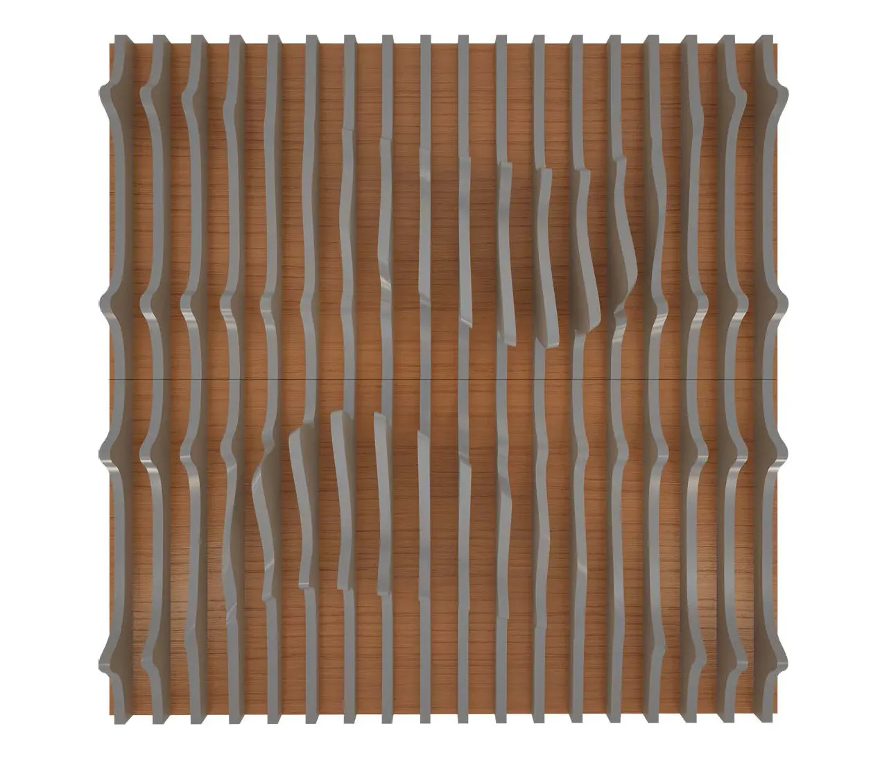 Mikodam - Leda Panel Teak & Grey Lacquer Matte