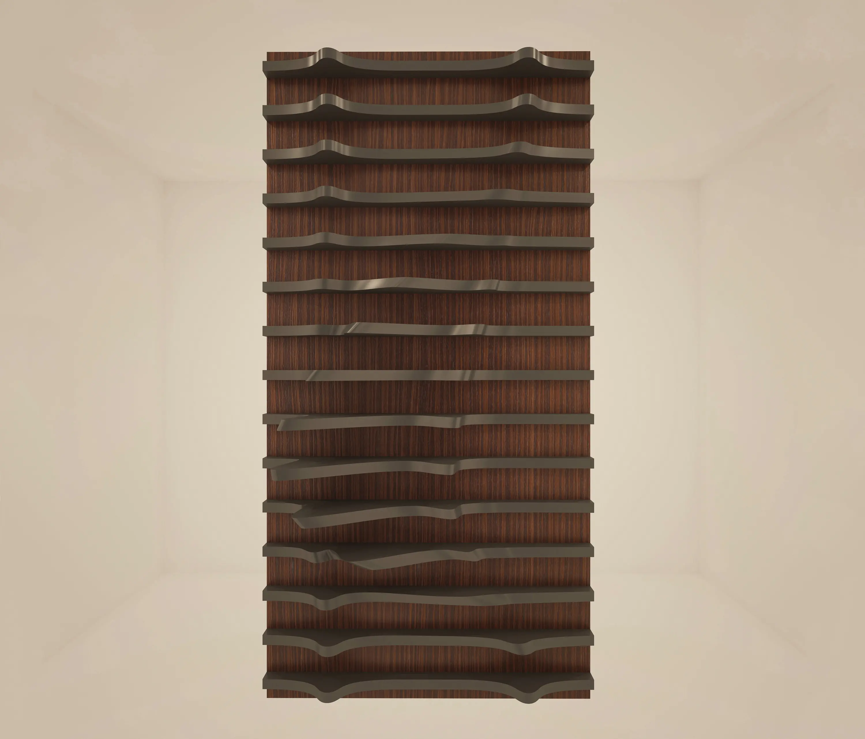 Mikodam - Leda Panel Walnut & Grey Lacquer Matte