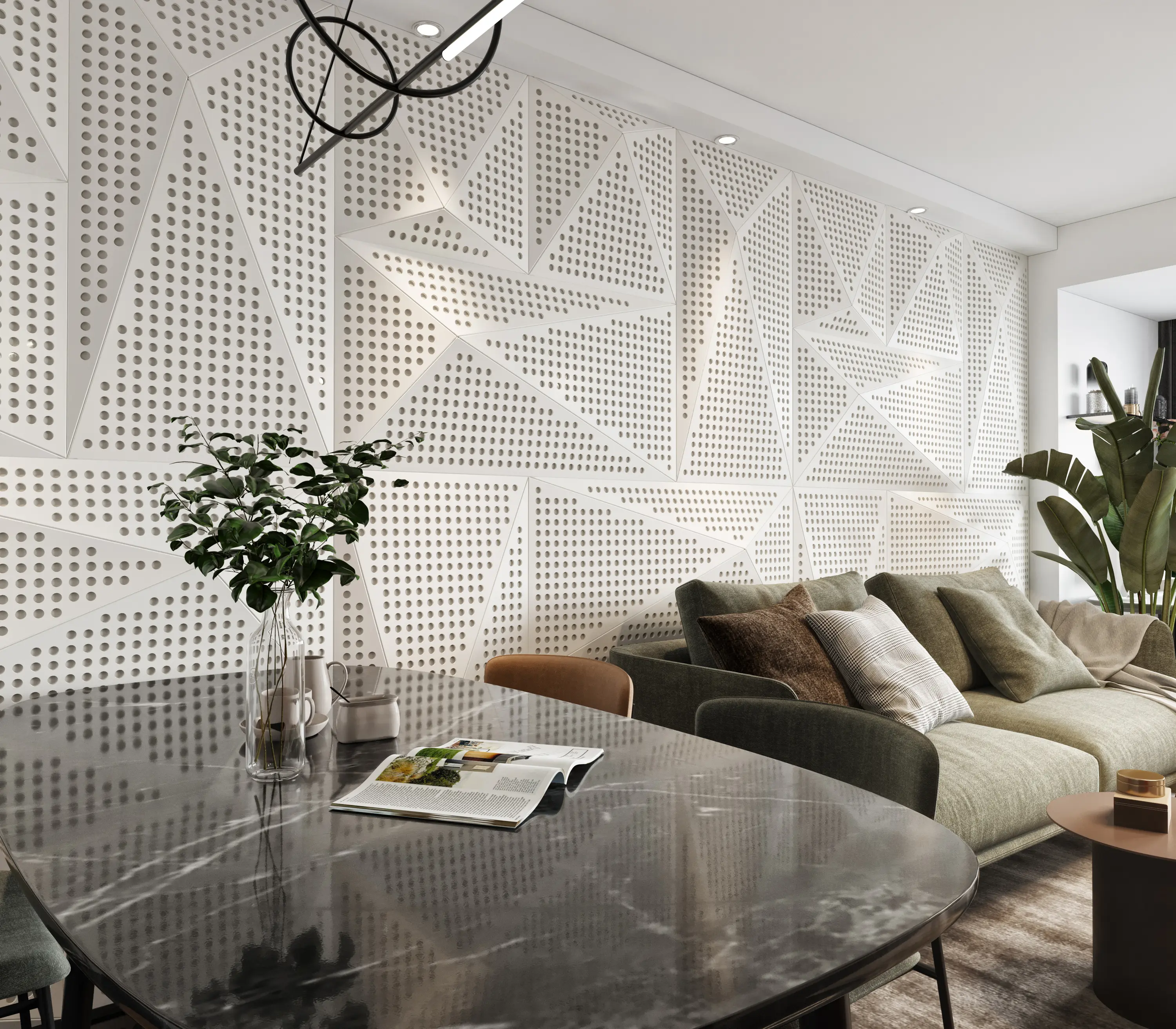 Mikodam - Pira Panel B White Lacquer Matte With 2cm Perforation