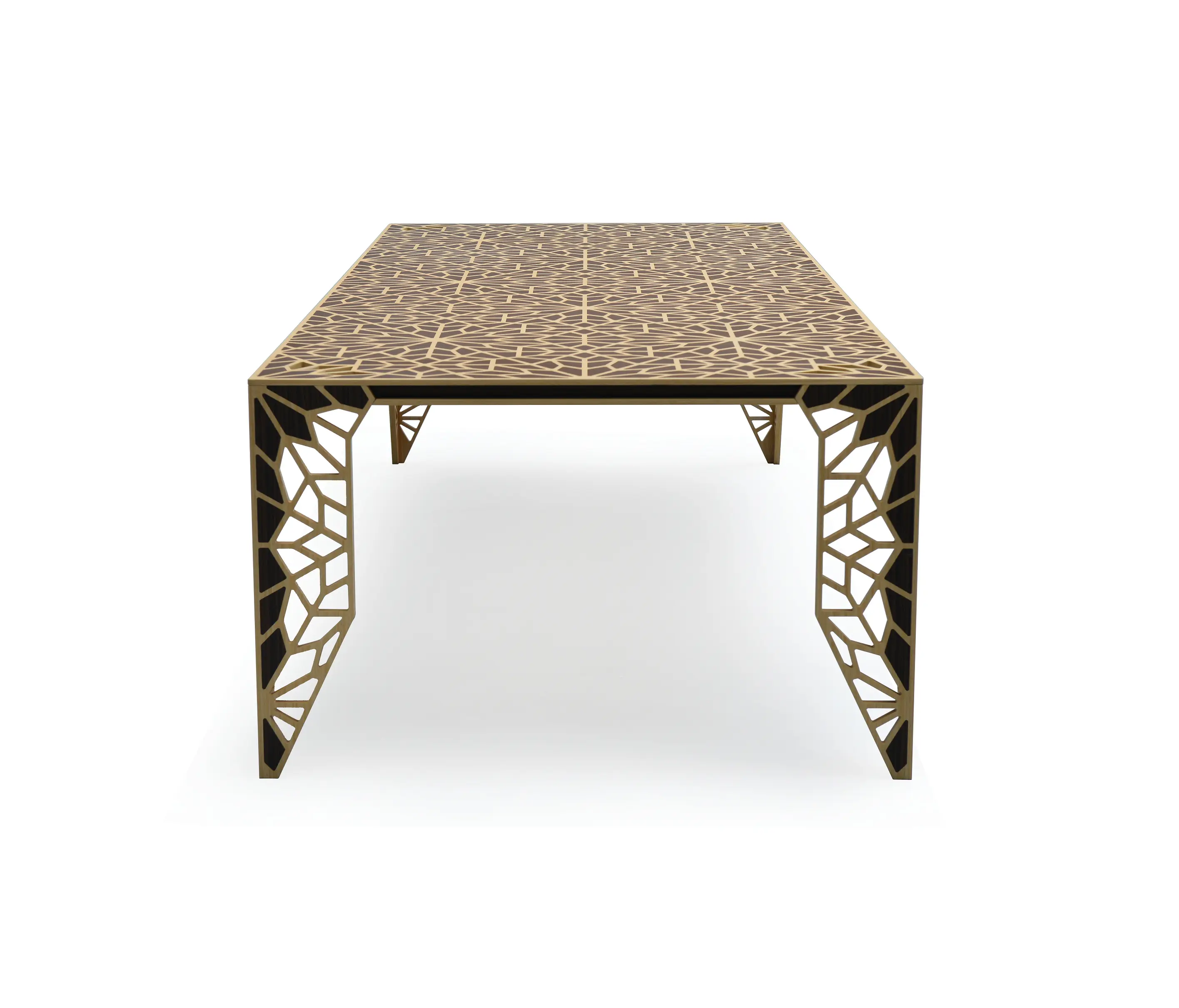Mikodam - Sela Table Oak Border & Walnut Inlay Veneered (Nmc1)