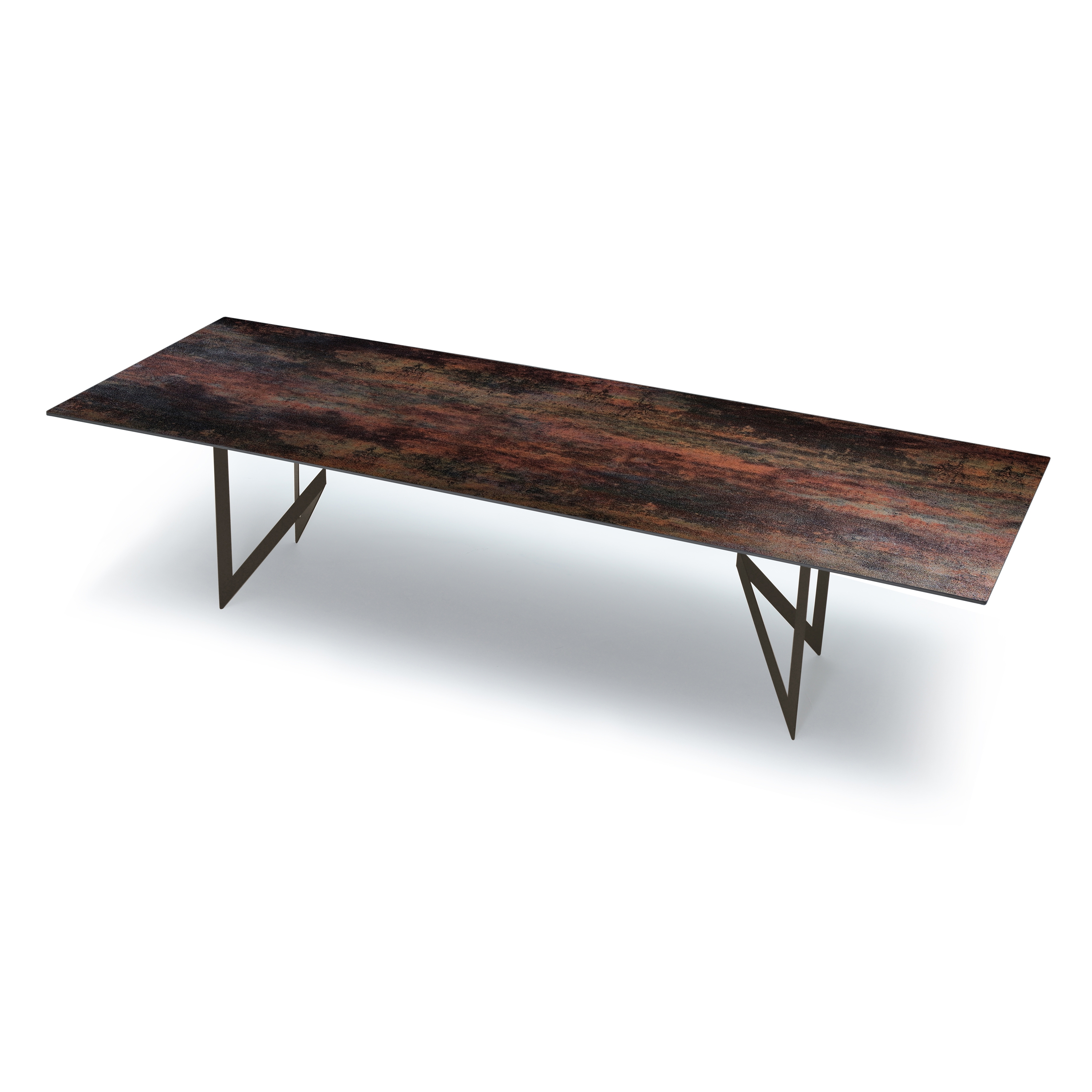 Slim Table Oxido Flame & P. Basaltina 300X100Cm