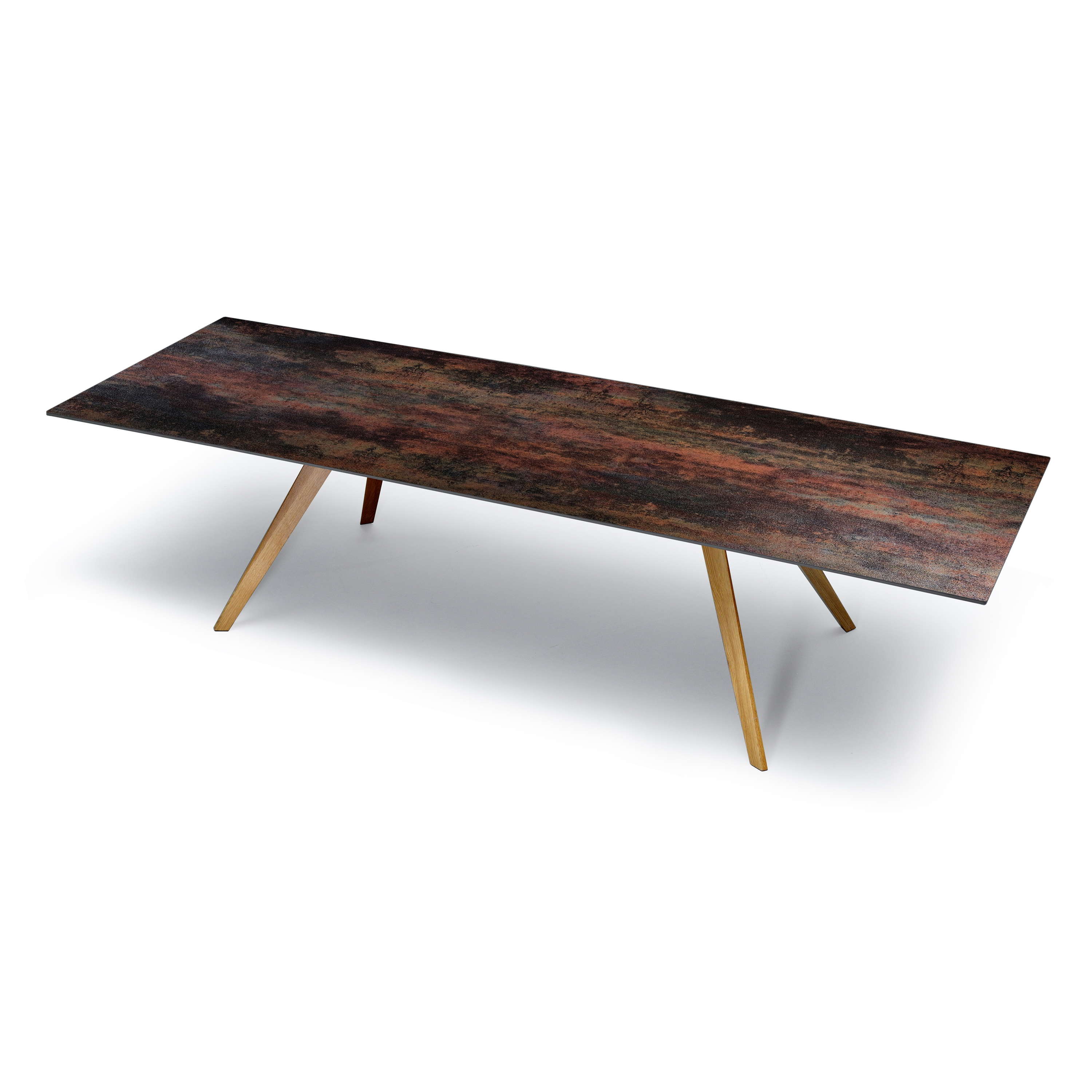 Slim Table Oxido Flame & P. Basaltina 300X100Cm