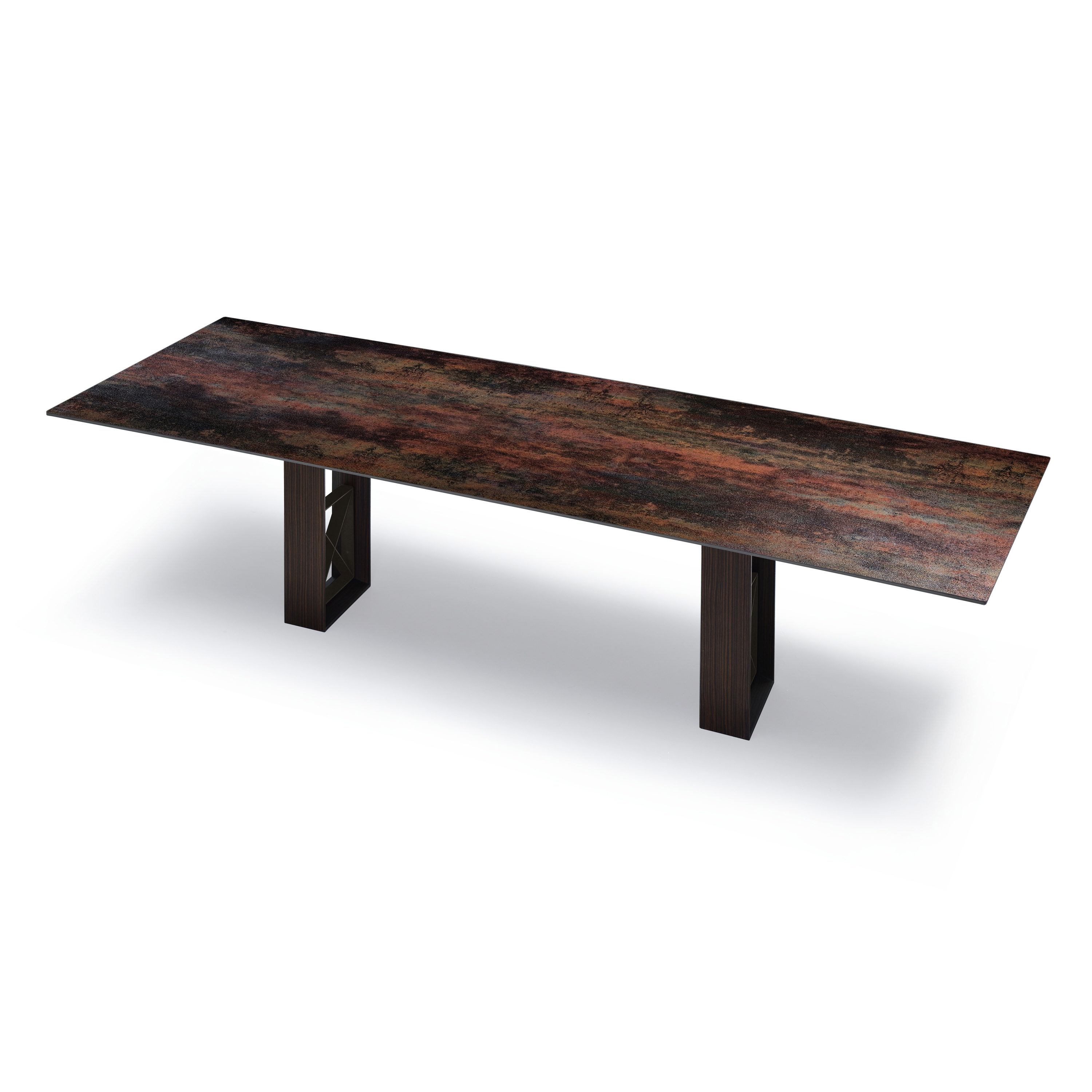 Slim Table Oxido Flame & P. Basaltina 300X100Cm