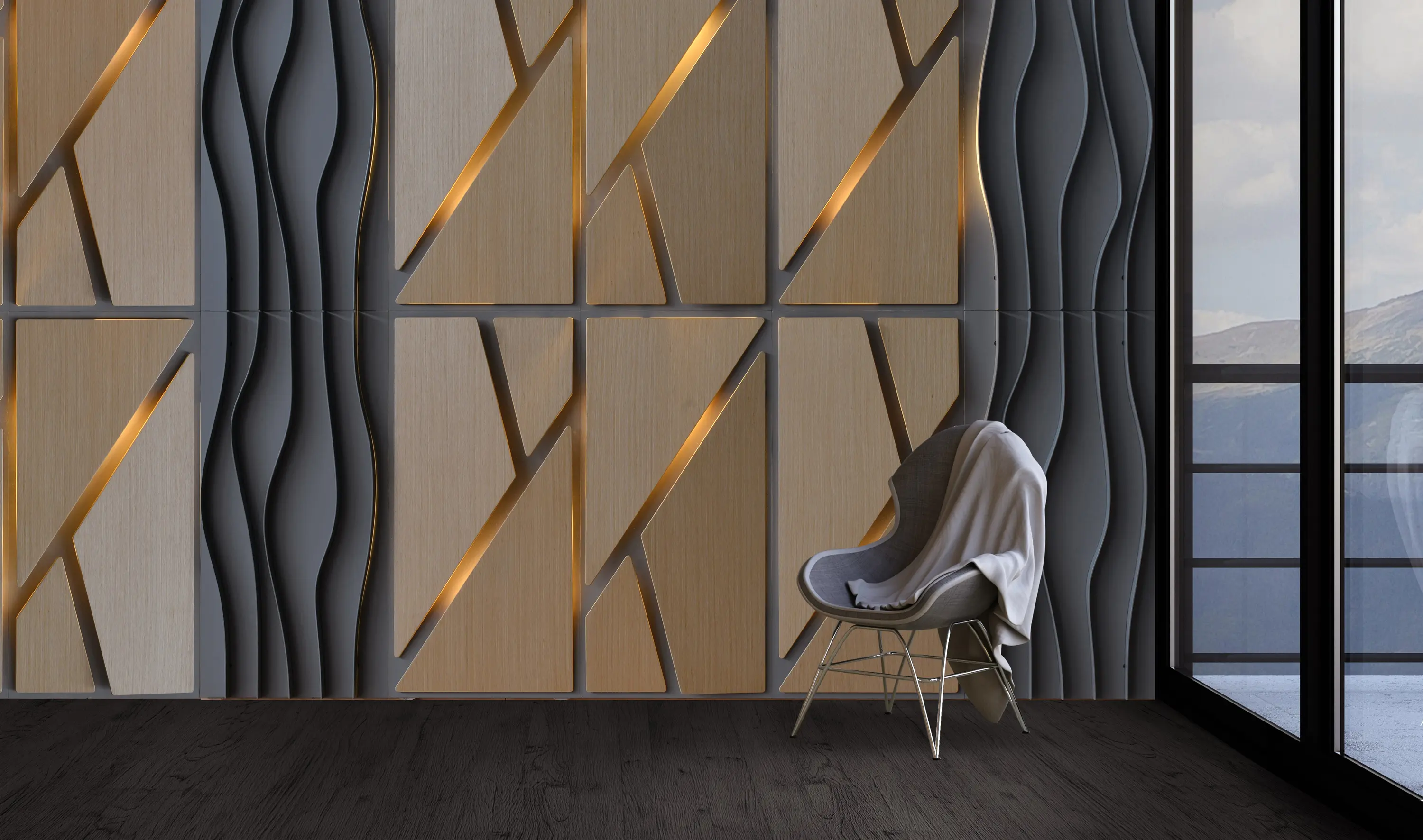 Mikodam - Vata Panel Grey Lacquer Matte