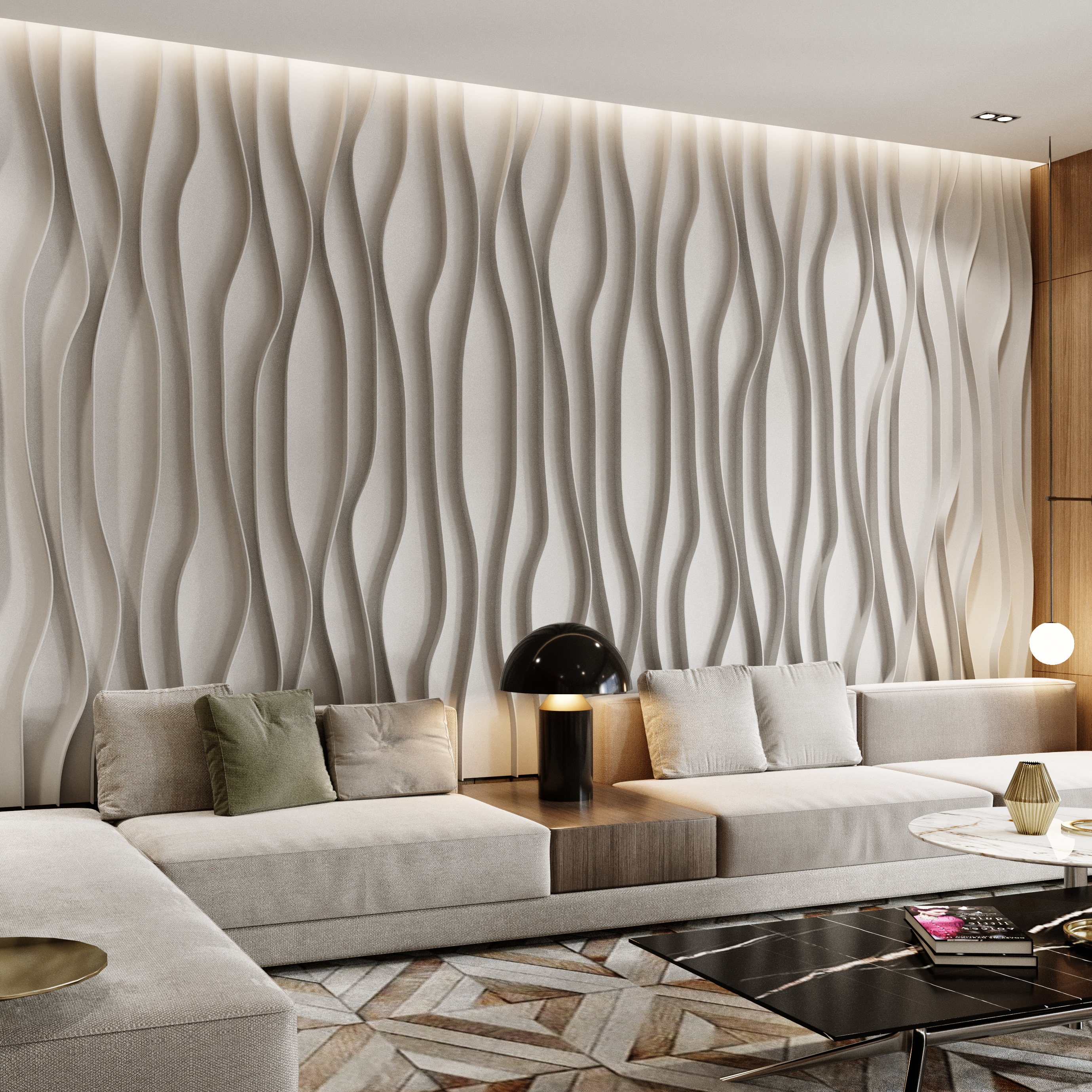 Display product Vata Panel White Lacquer Matte from manufacturer Mikodam