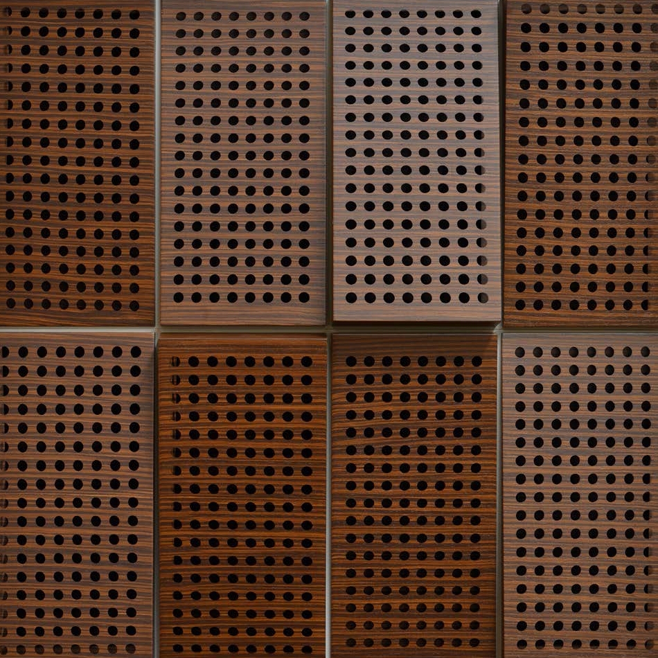 Display product Fila Panel Walnut With 2cm Perforation from manufacturer Mikodam