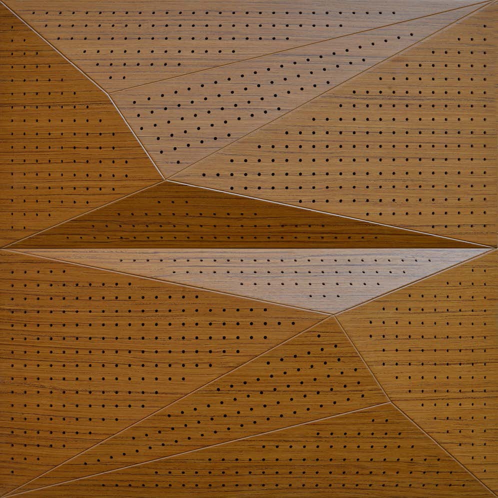 Display product Neka Panel A Teak With 8mm Perforation from manufacturer Mikodam