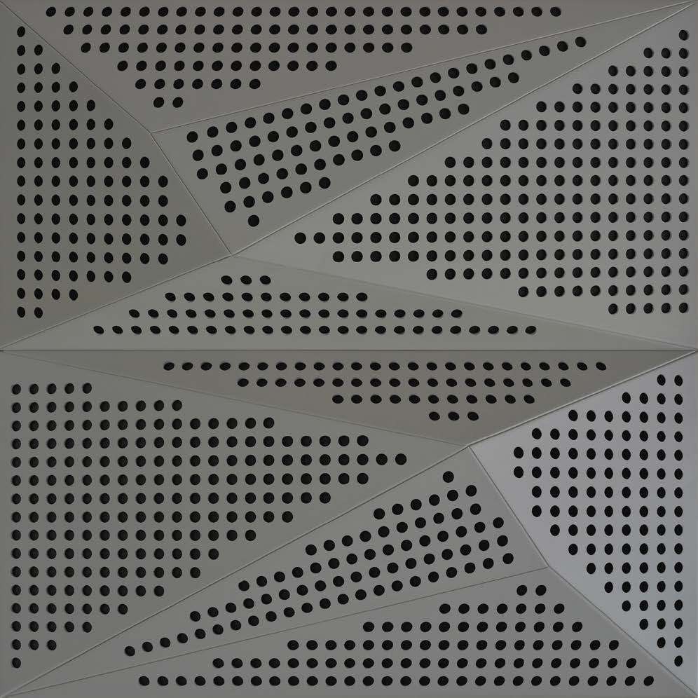 Display product Neka Panel A Grey Lacquer With 2cm Perforation from manufacturer Mikodam