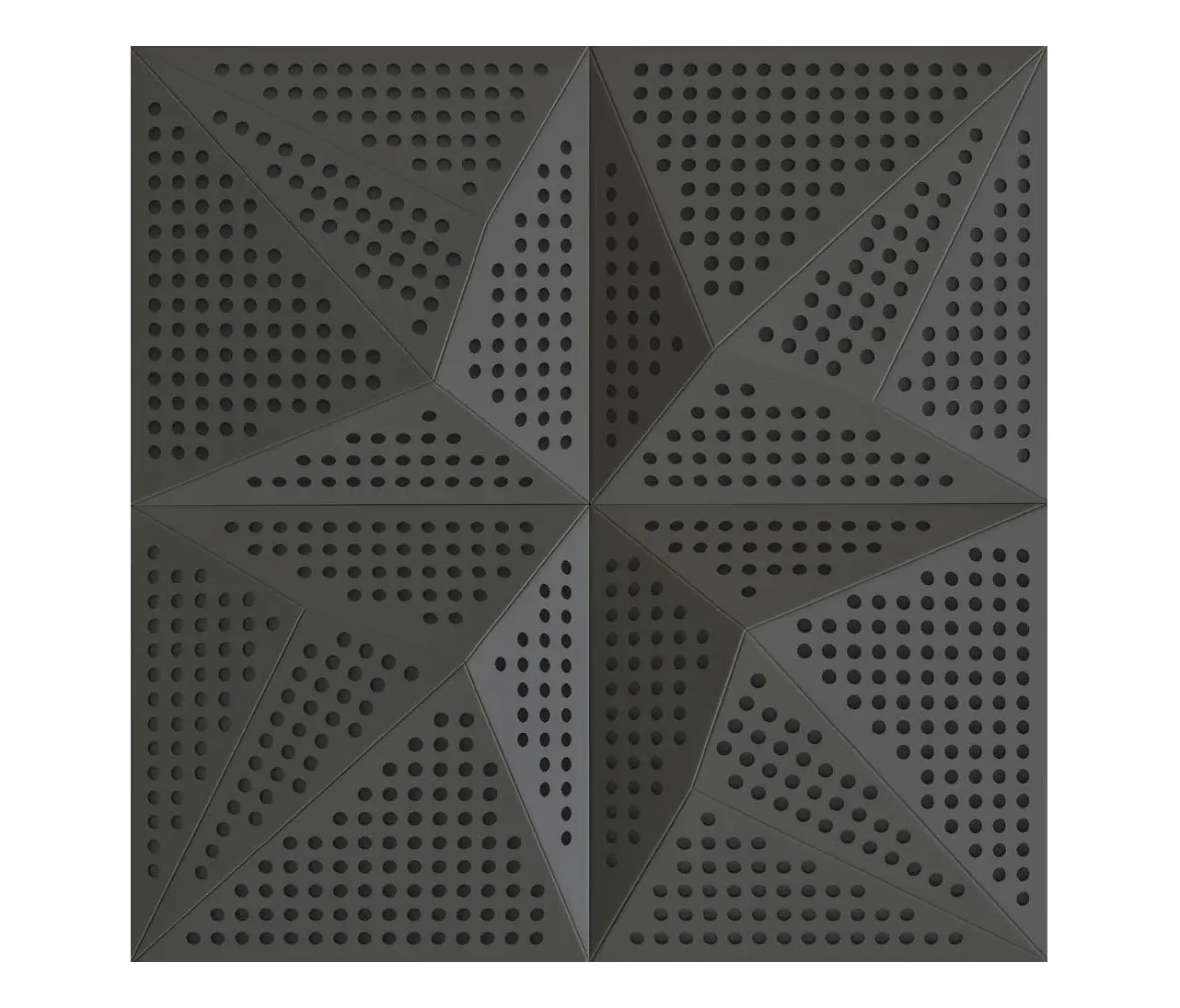 Mikodam - Neka Panel B Anthracite Lacquer With 2cm Perforation