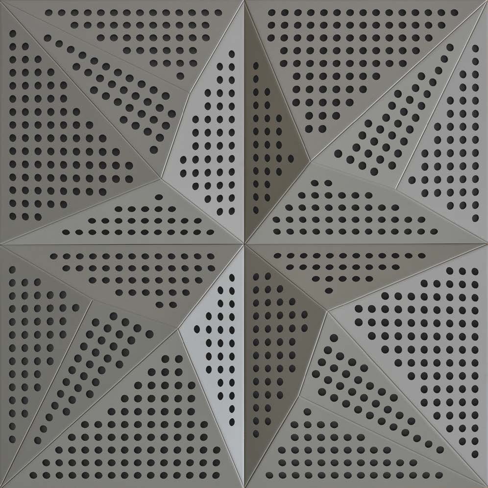 Neka Panel B Grey Lacquer With 2cm Perforation