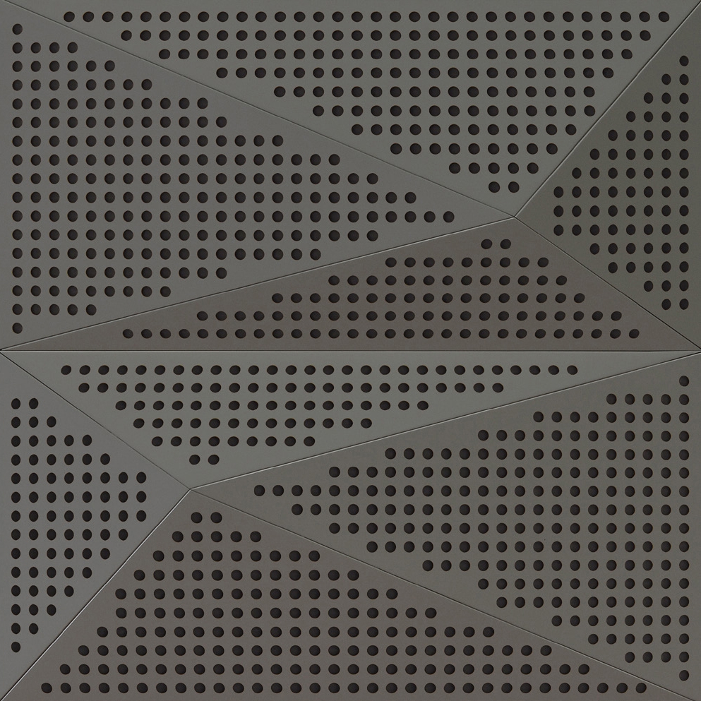 Pira Panel A Grey Lacquer Matte With 2cm Perforation