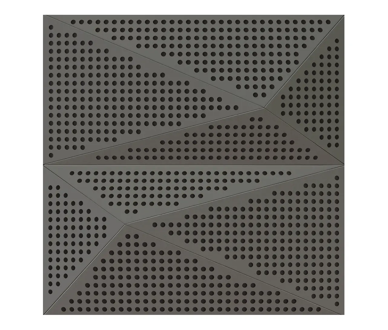 Mikodam - Pira Panel A Grey Lacquer Matte With 2cm Perforation