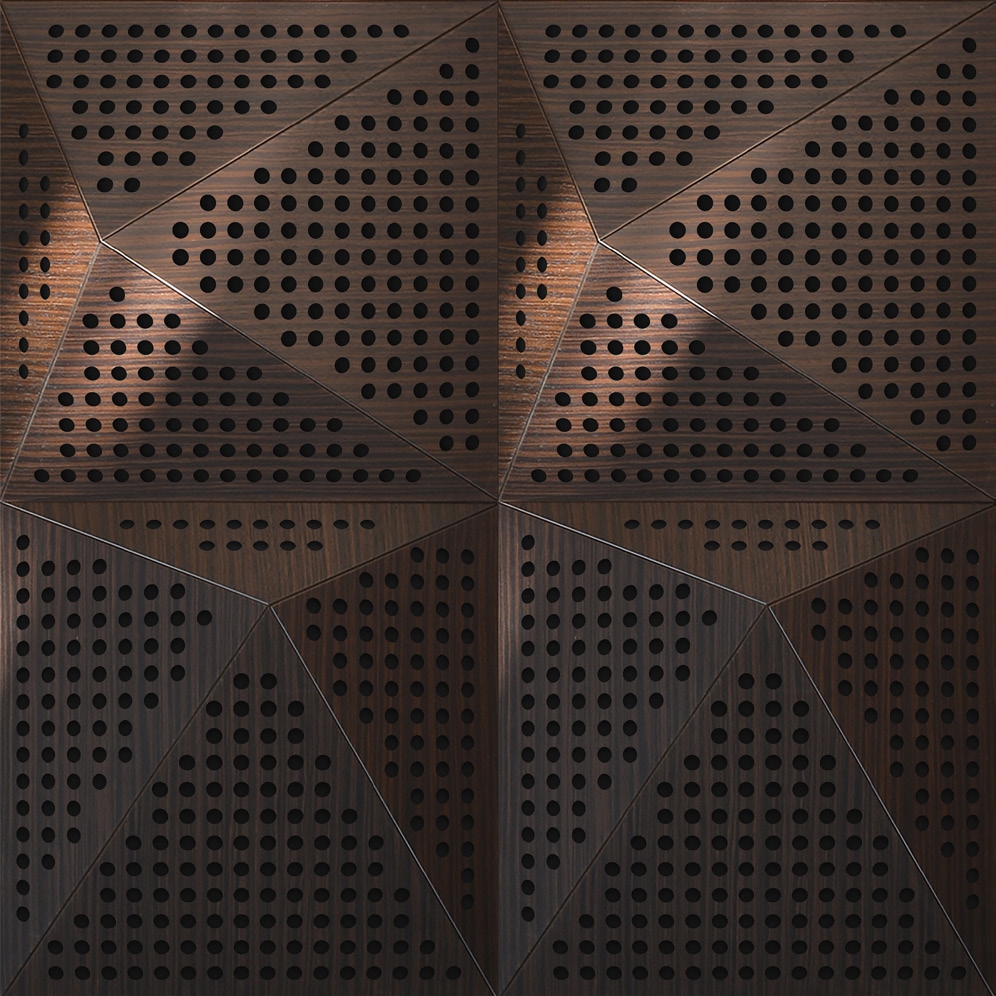 Pira Panel B Walnut With 2cm Perforation