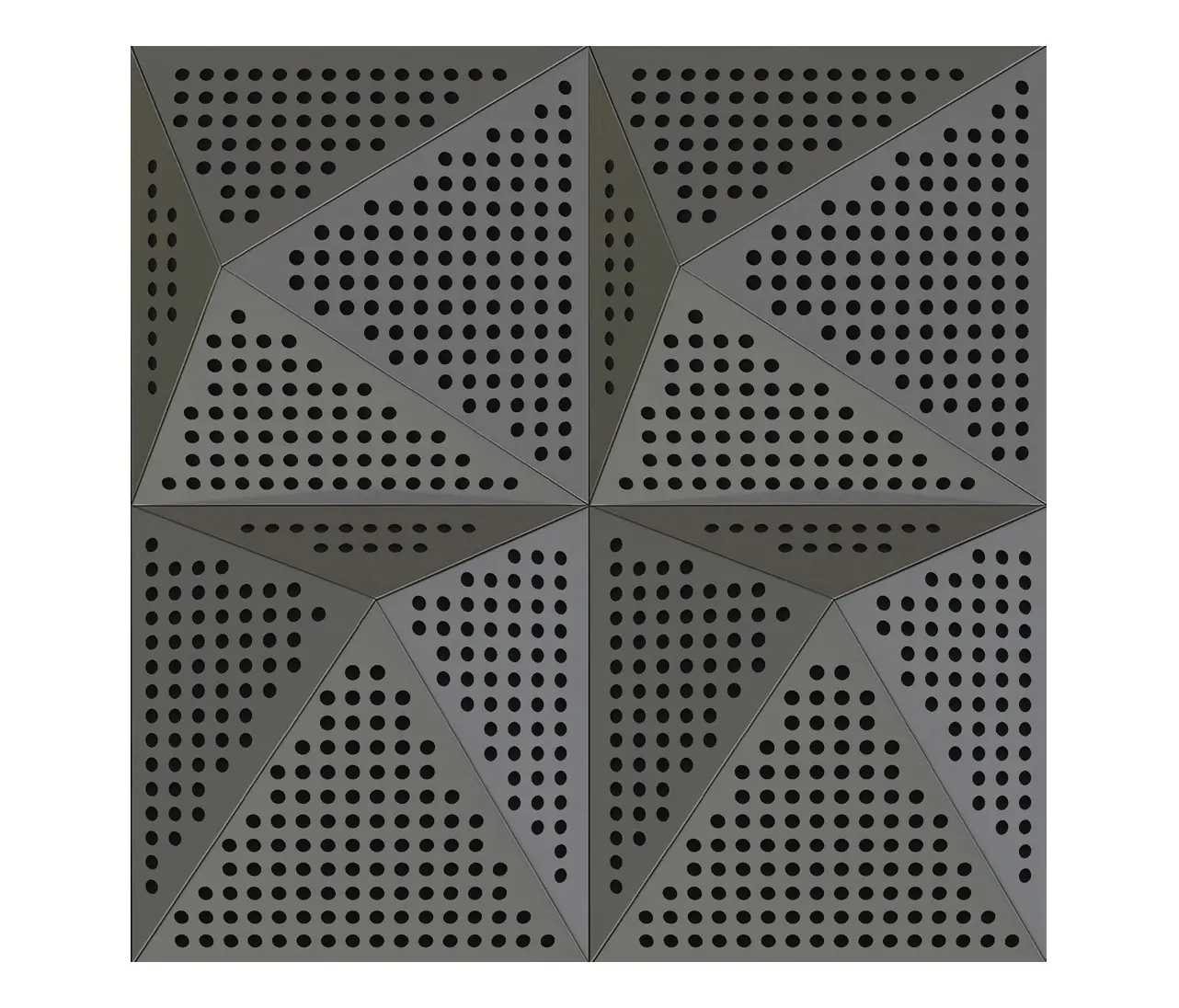 Mikodam - Pira Panel B Grey Lacquer Matte With 2cm Perforation