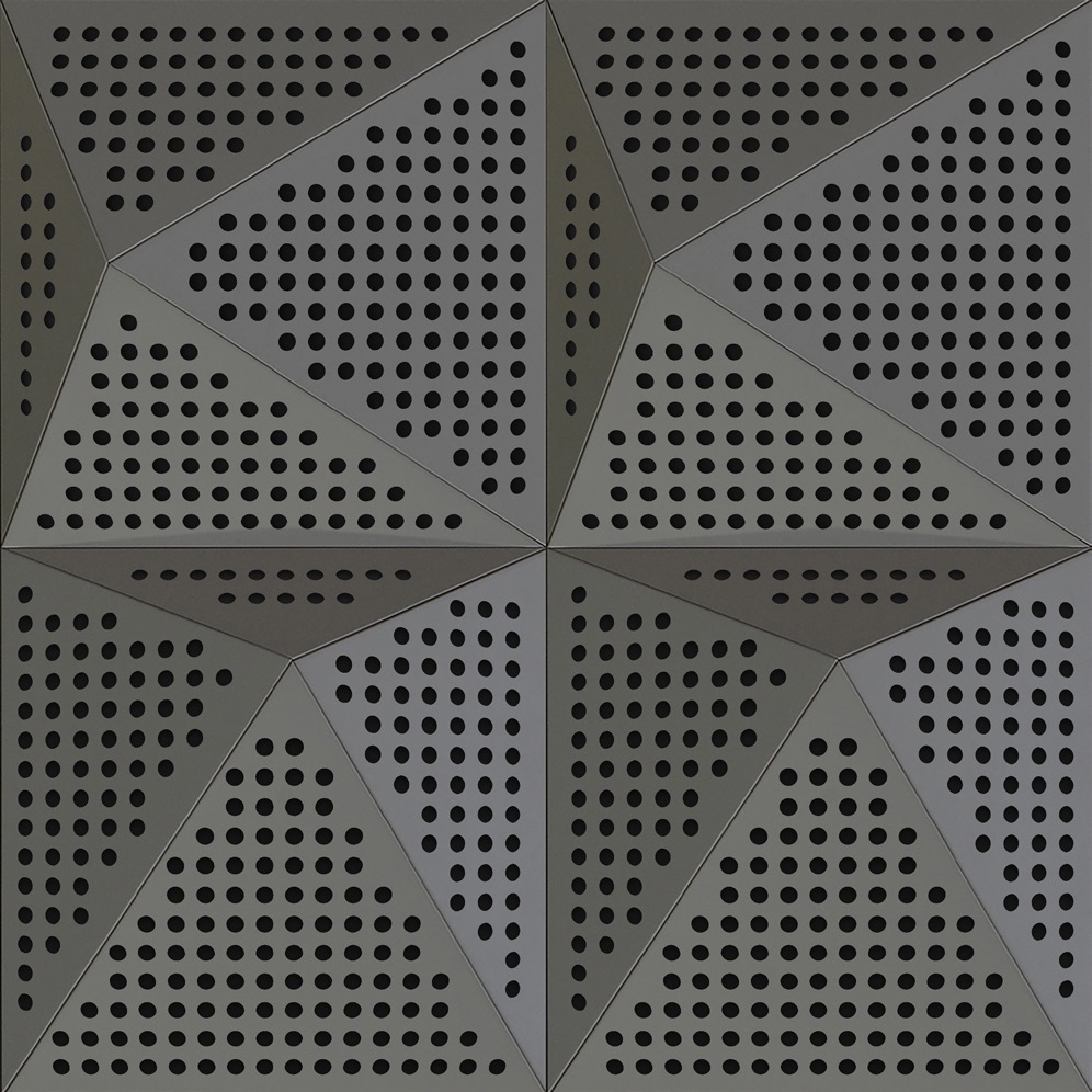 Display product Pira Panel B Grey Lacquer Matte With 2cm Perforation from manufacturer Mikodam