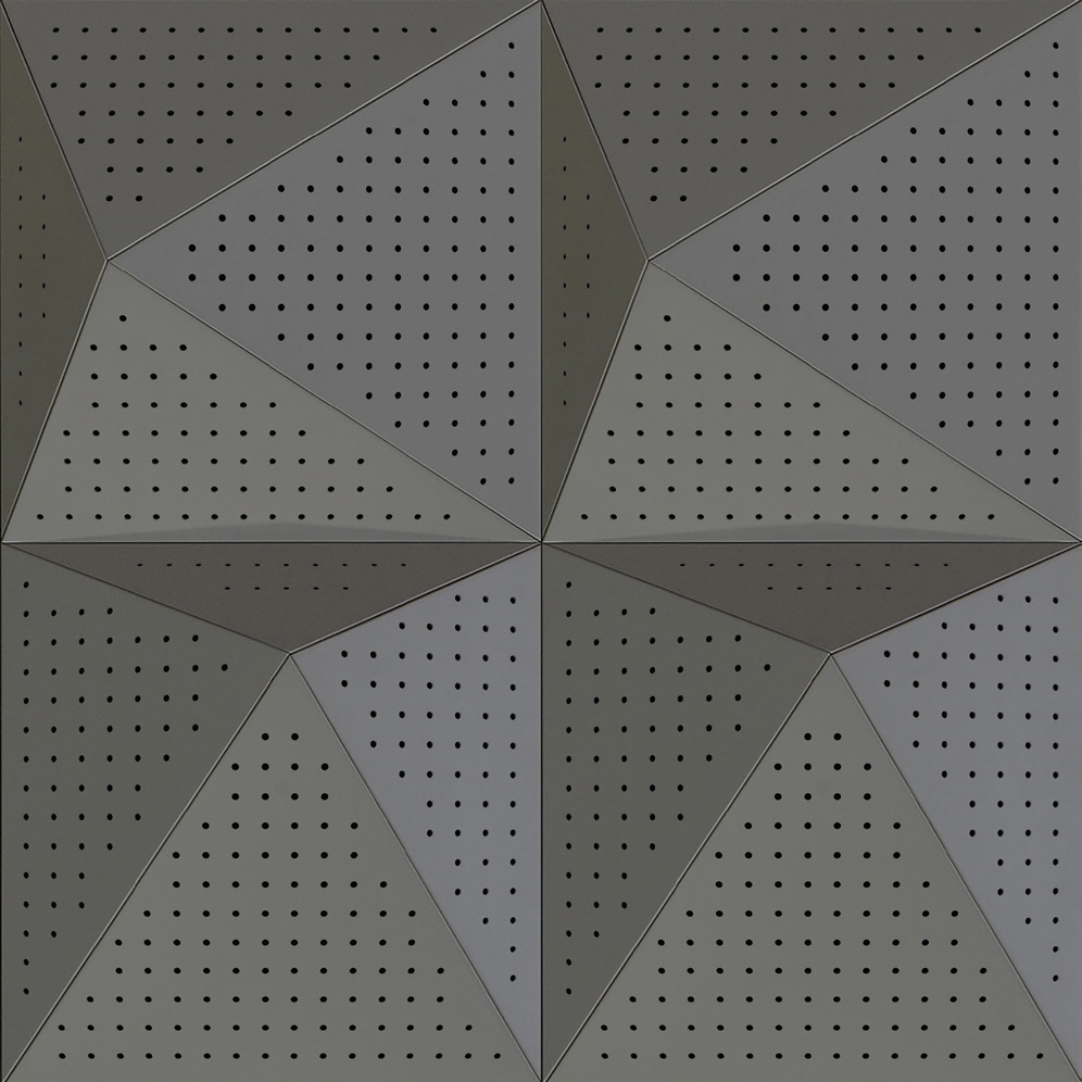 Display product Pira Panel B Grey Lacquer Matte With 8mm Perforation from manufacturer Mikodam