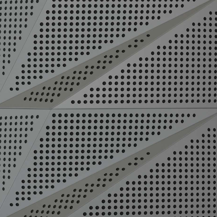 Tora Panel Grey Lacquer Matte With 2cm Perforation