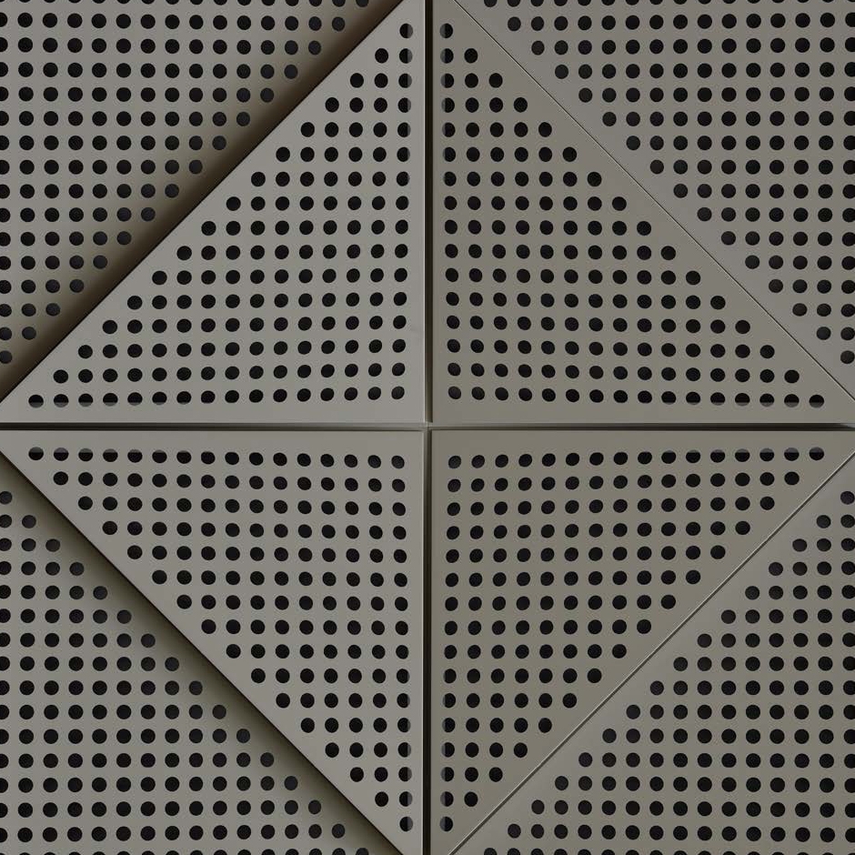 Zeta Panel Grey Lacquer With 2cm Perforation