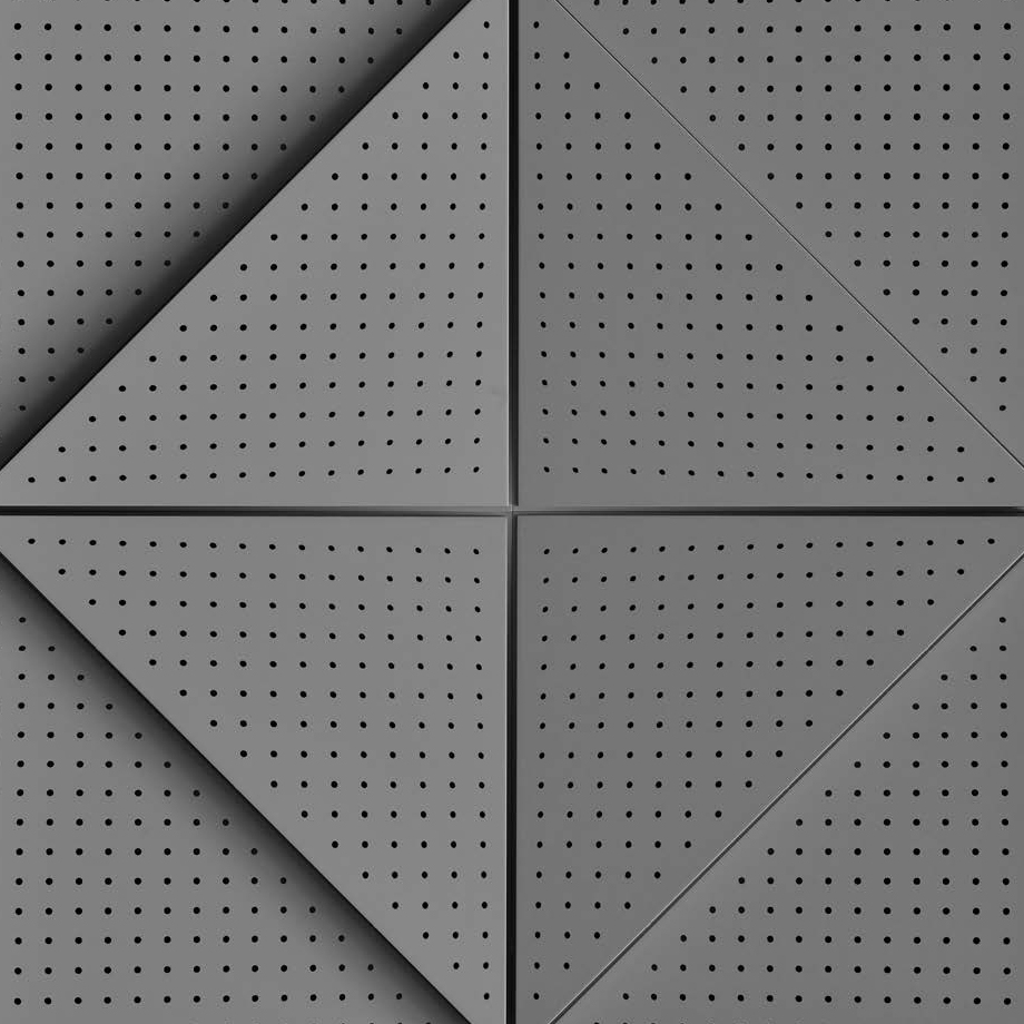 Display product Zeta Panel Grey Lacquer With 8mm Perforation from manufacturer Mikodam