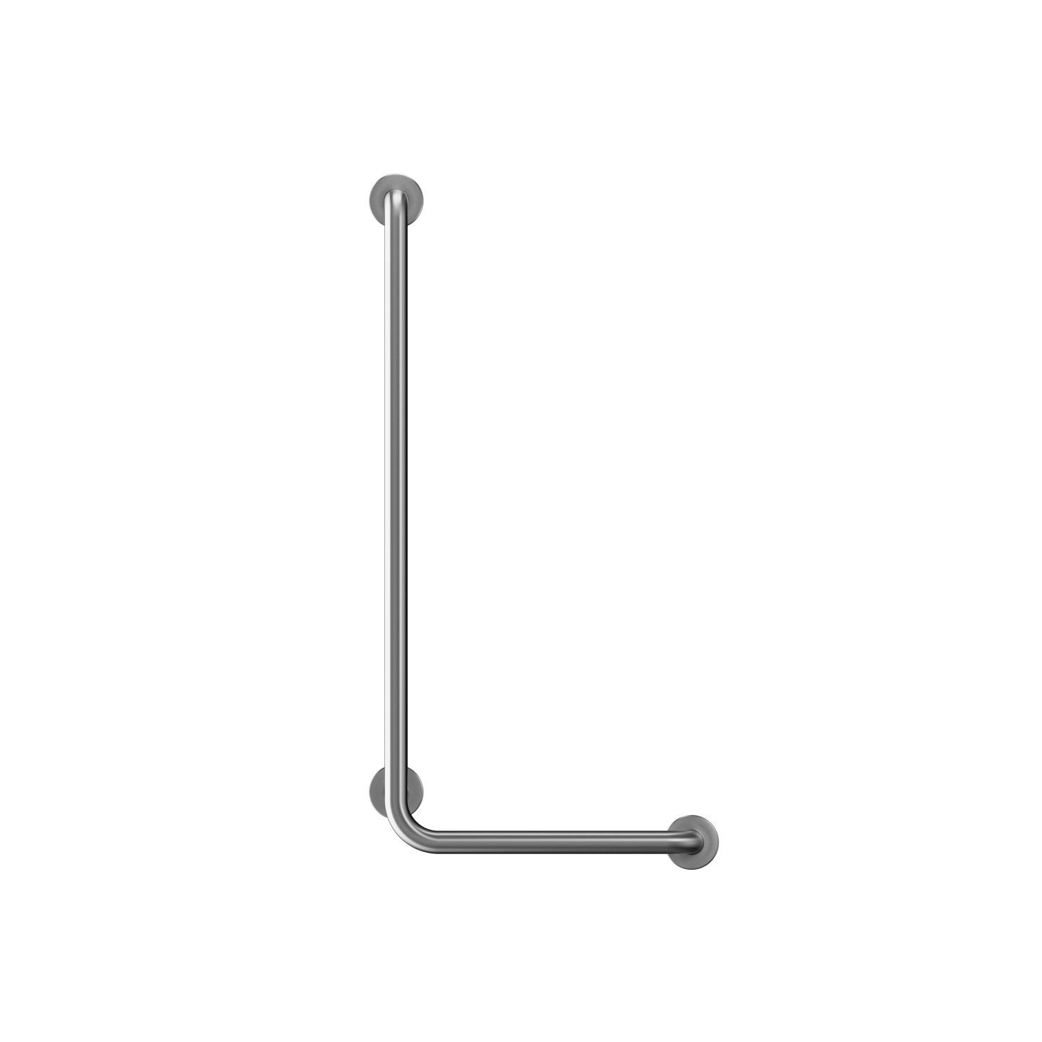 Mostra il prodotto Stainless steel L shaped Ø32mm grab rail, 3 point fixation del produttore Duten